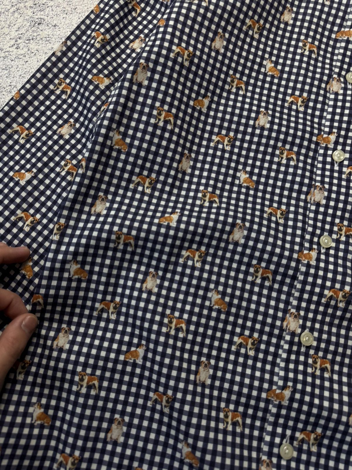 Eton ETON Mens Button Down Monogram Mops Slim Long Sleeve Shirt Size US M / EU 48-50 / 2 - 13 Thumbnail