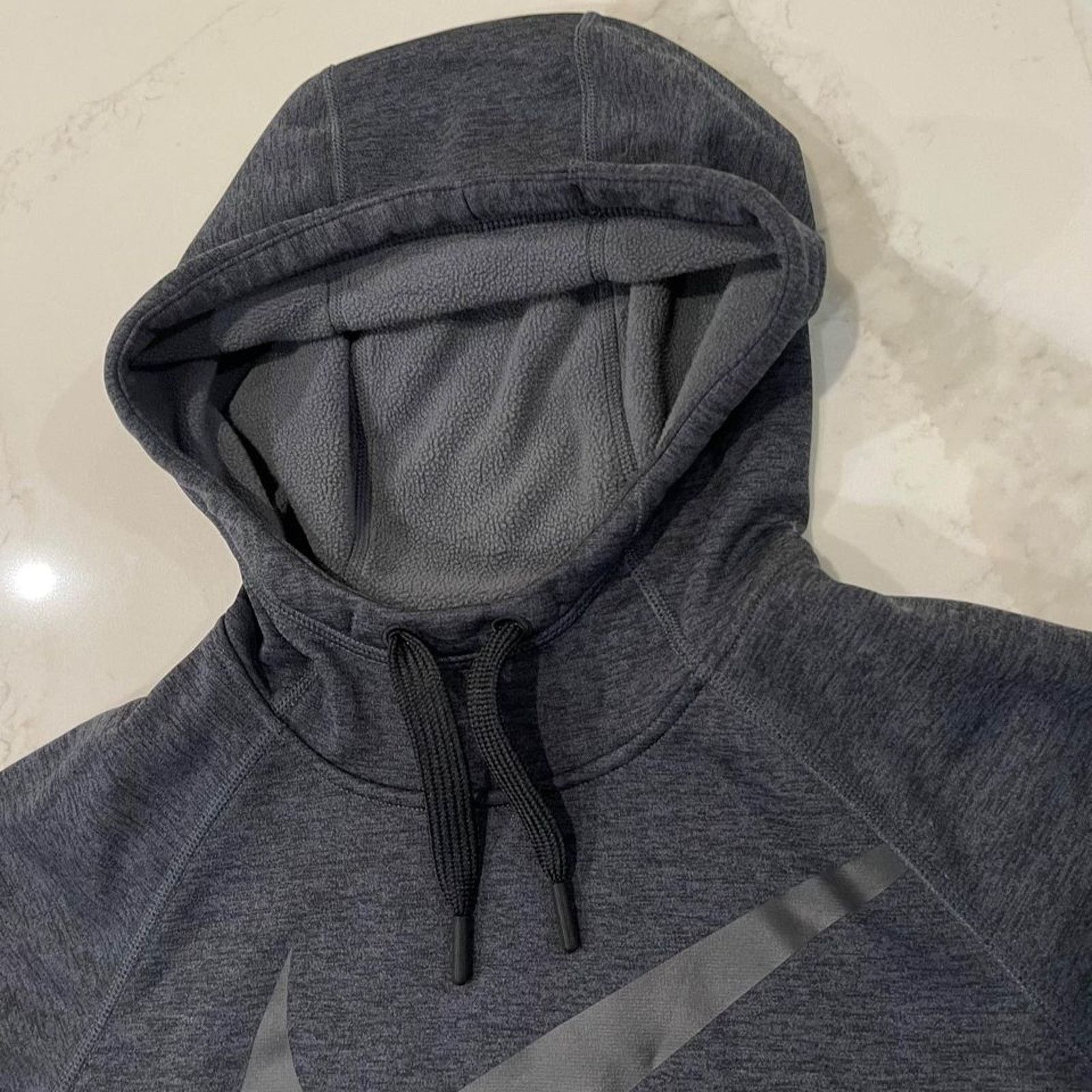 Nike Nike Therma-Fit Big Swoosh Hoodie Grey Sweatshirt Women’s XS Size XS / US 0-2 / IT 36-38 - 3 Thumbnail