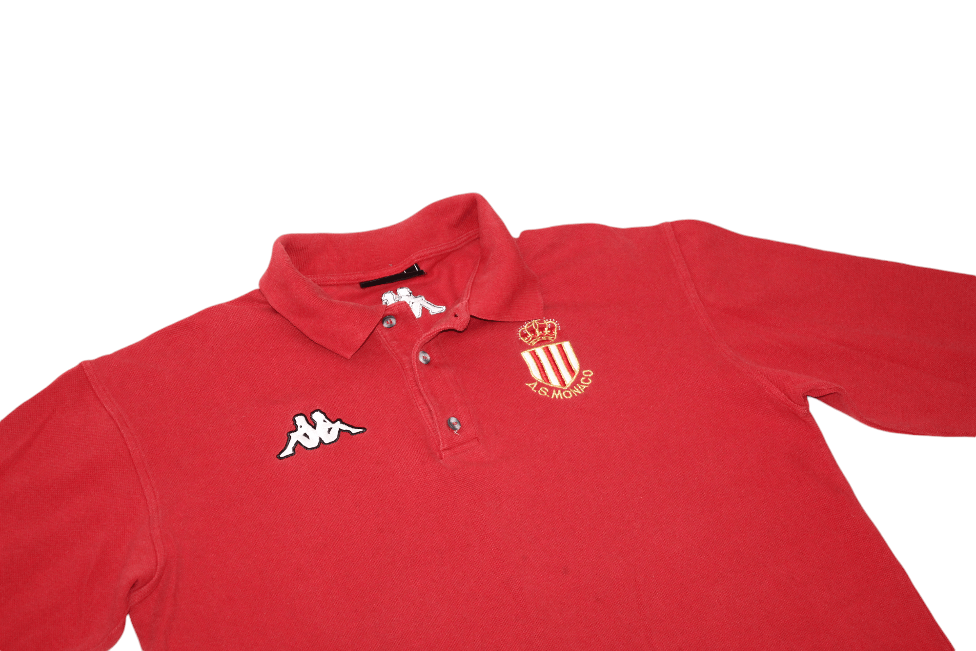 Kappa RARE🔥1999-00 AS Monaco by Kappa GARA L/S Polo Shirt Size US XL / EU 56 / 4 - 2 Thumbnail