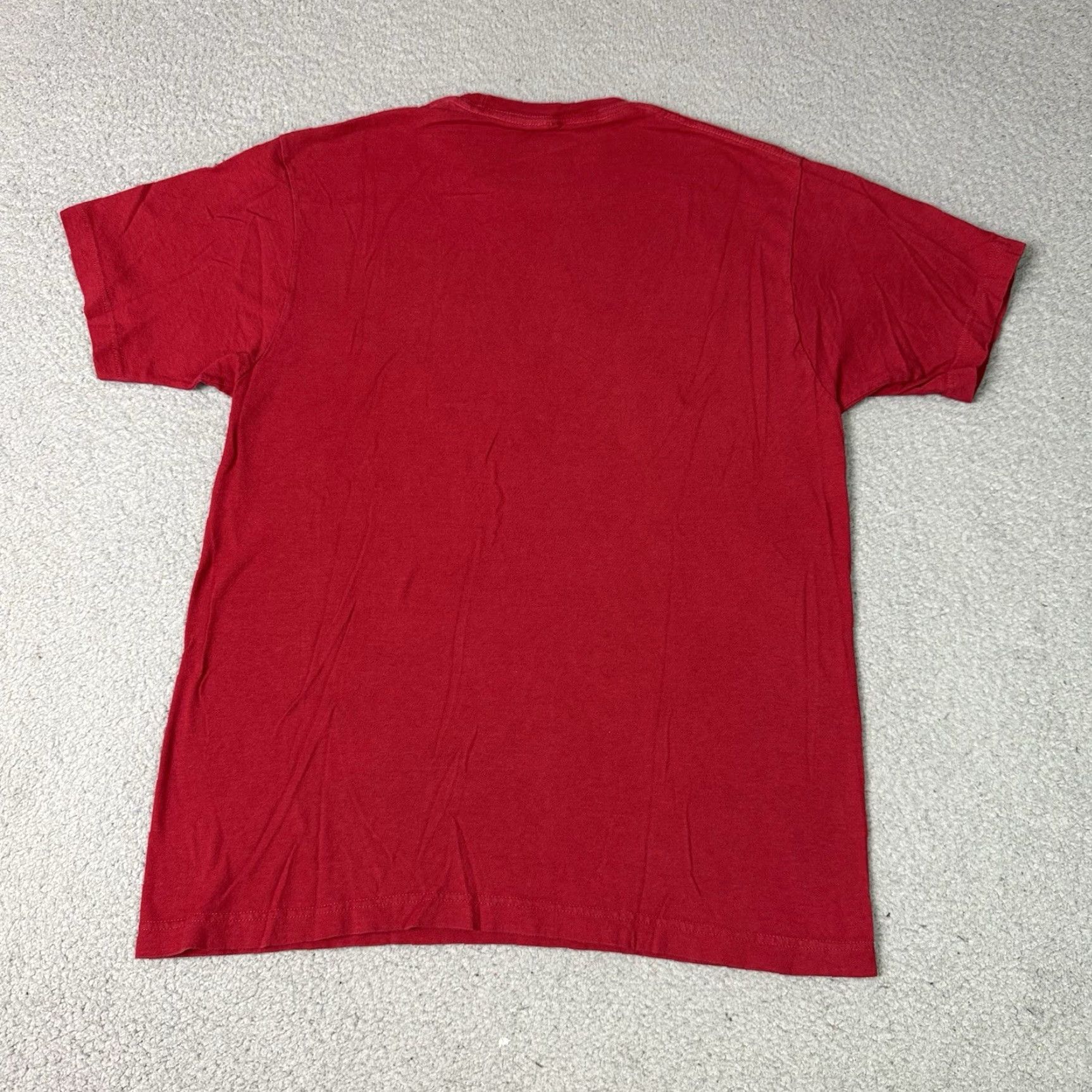 Vintage Marvel Deadpool T Shirt Mens L Red Crew Neck Short Sleeve Jersey Cotton Graphic Print Love 90s? No, not 90s since unknown. Size US L / EU 52-54 / 3 - 6 Thumbnail