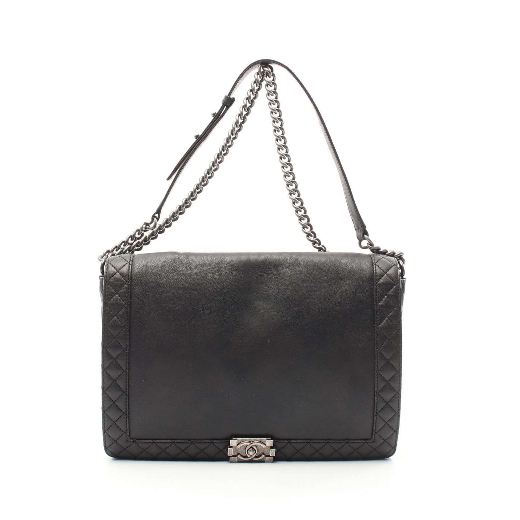 Chanel Chanel Boy Chanel Leather Shoulder Bag Leather Shoulder Bag in Black, Women's