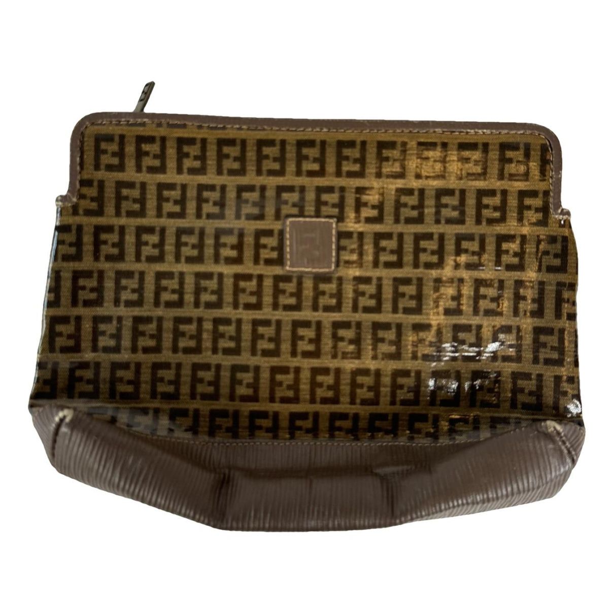 Fendi Baguette Brown Patent Leather Handbag Size ONE SIZE - 1 Thumbnail
