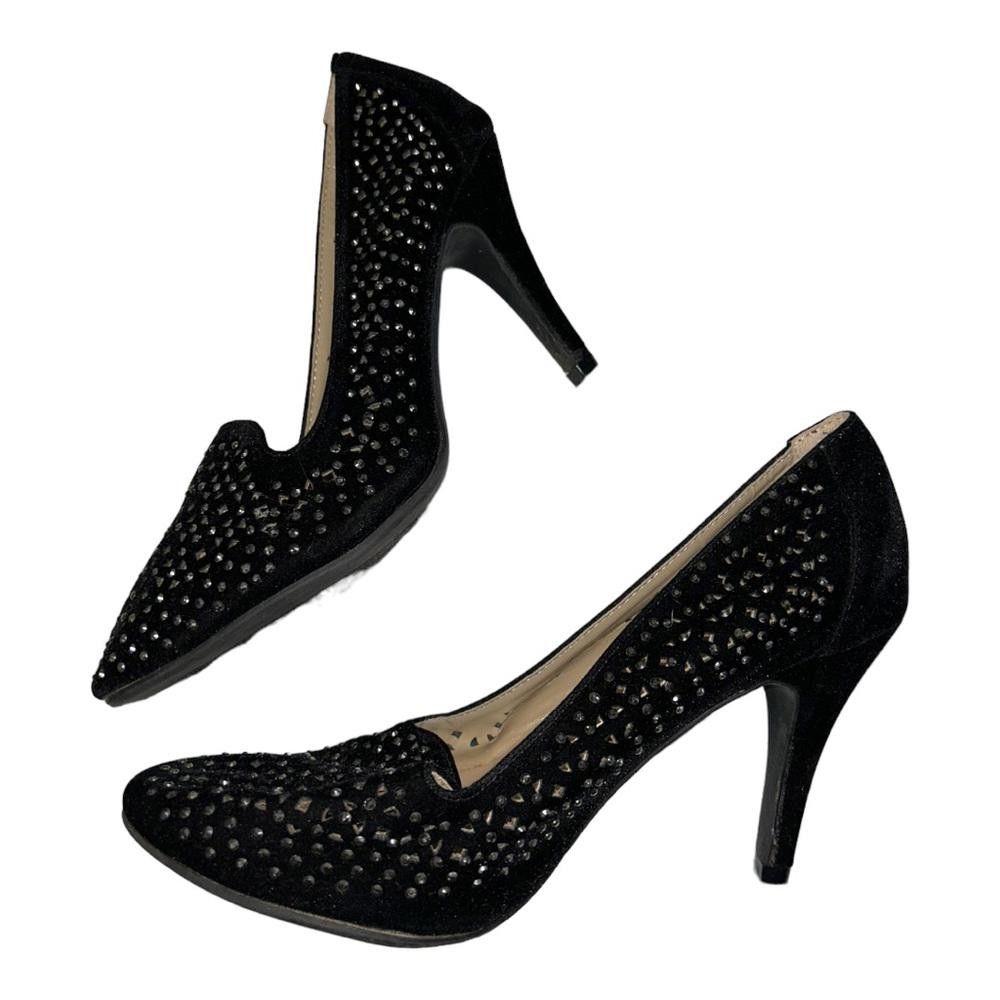 Designer Faux Suede Embellished Pumps Size 8.5 Size US 8.5 / IT 38.5 - 6 Thumbnail