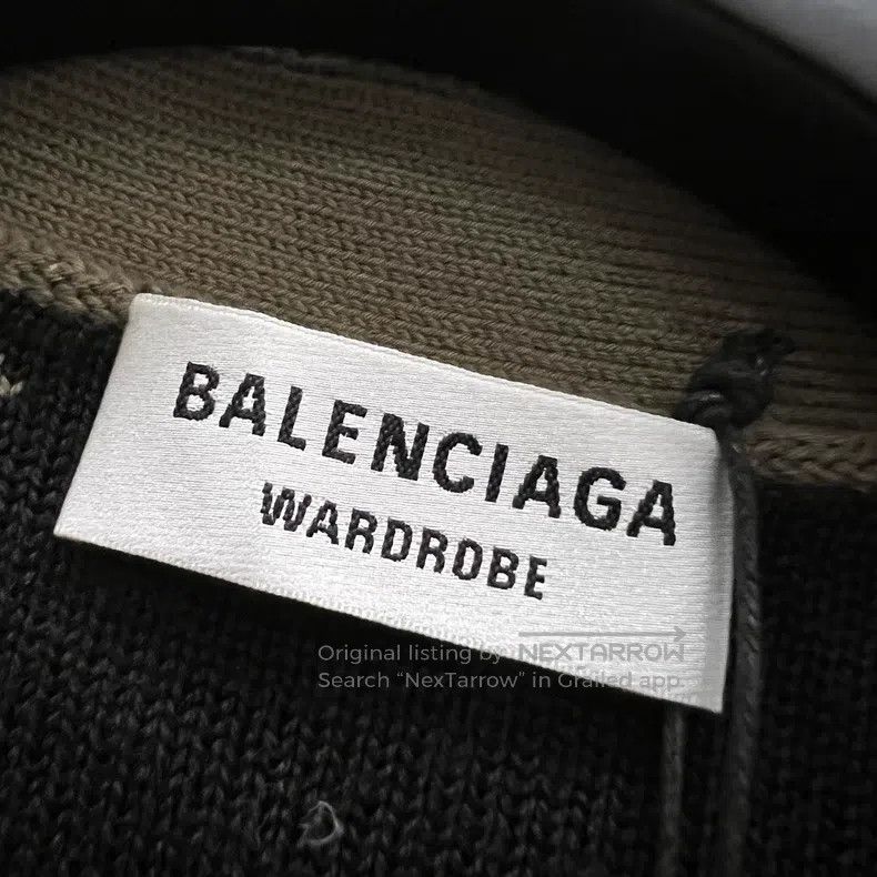 Balenciaga Balenciaga Light Brown Printed Logo Open Cardigan Size US M / EU 48-50 / 2 - 4 Thumbnail