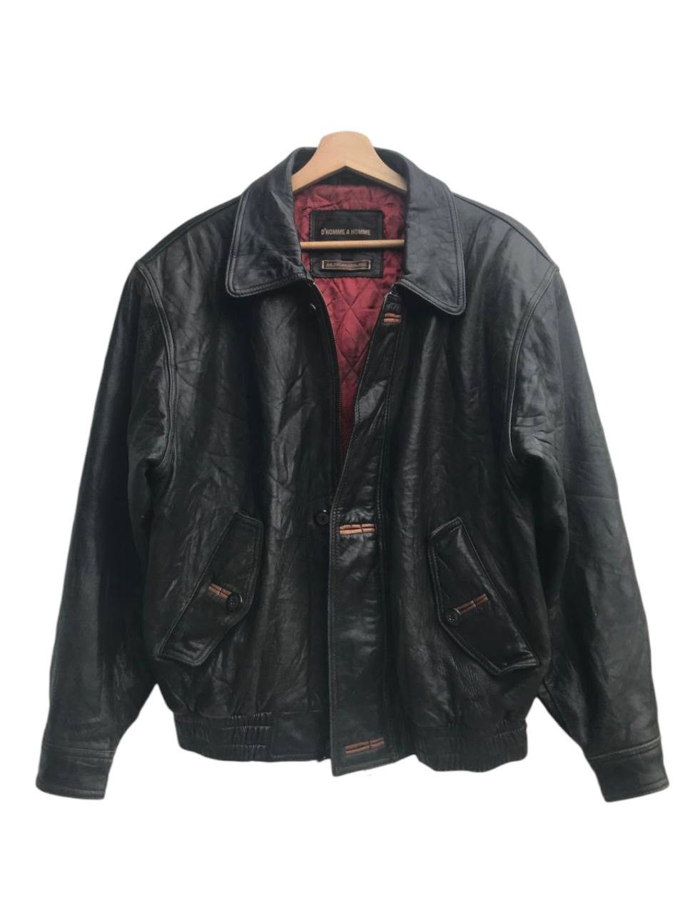 Leather Vintage D’homme A Homme Leather Jacket Size US L / EU 52-54 / 3 - 3 Thumbnail