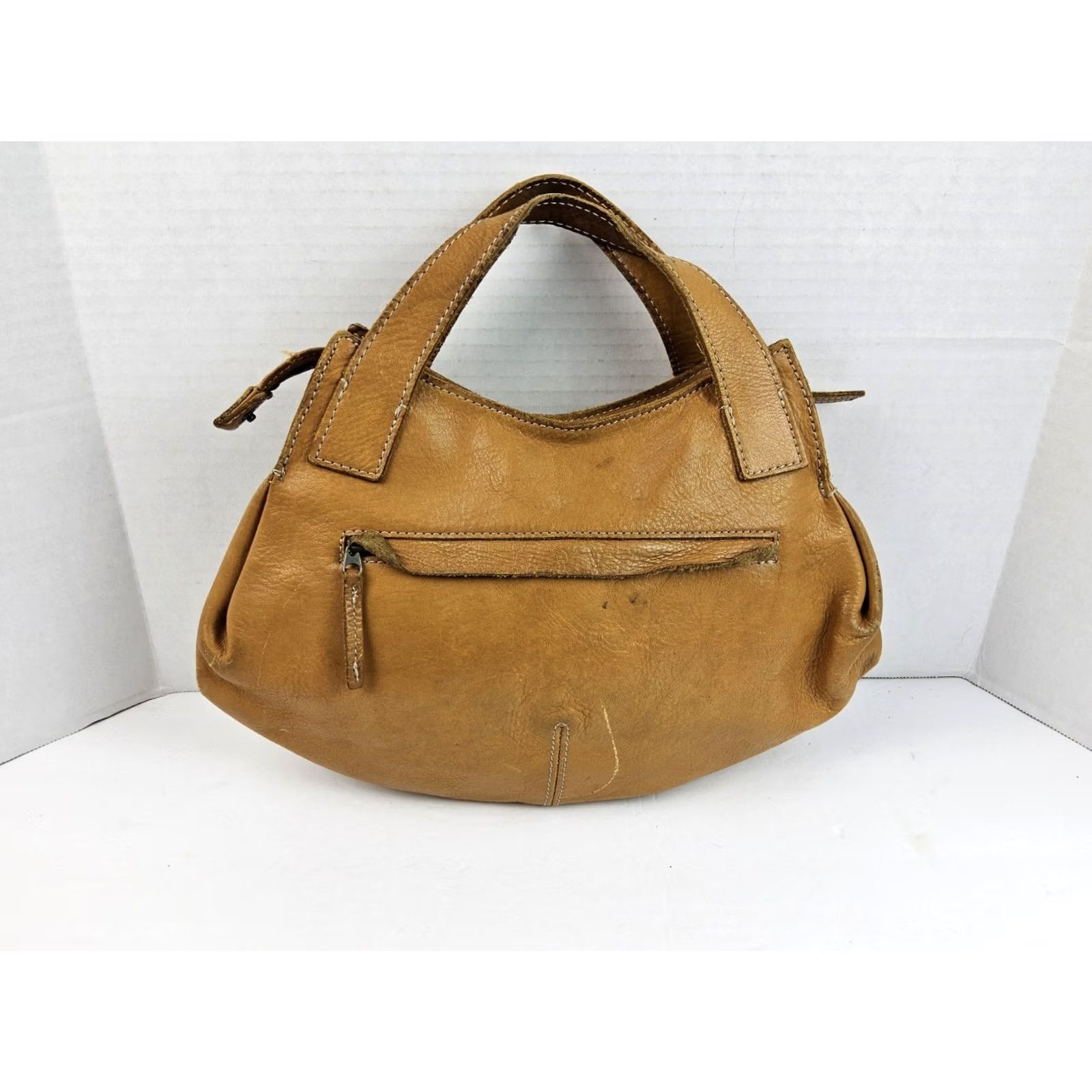 Vintage Nonny Gurvy Leather Satchel Handbag Purse Brown Women Size ONE SIZE - 3 Thumbnail