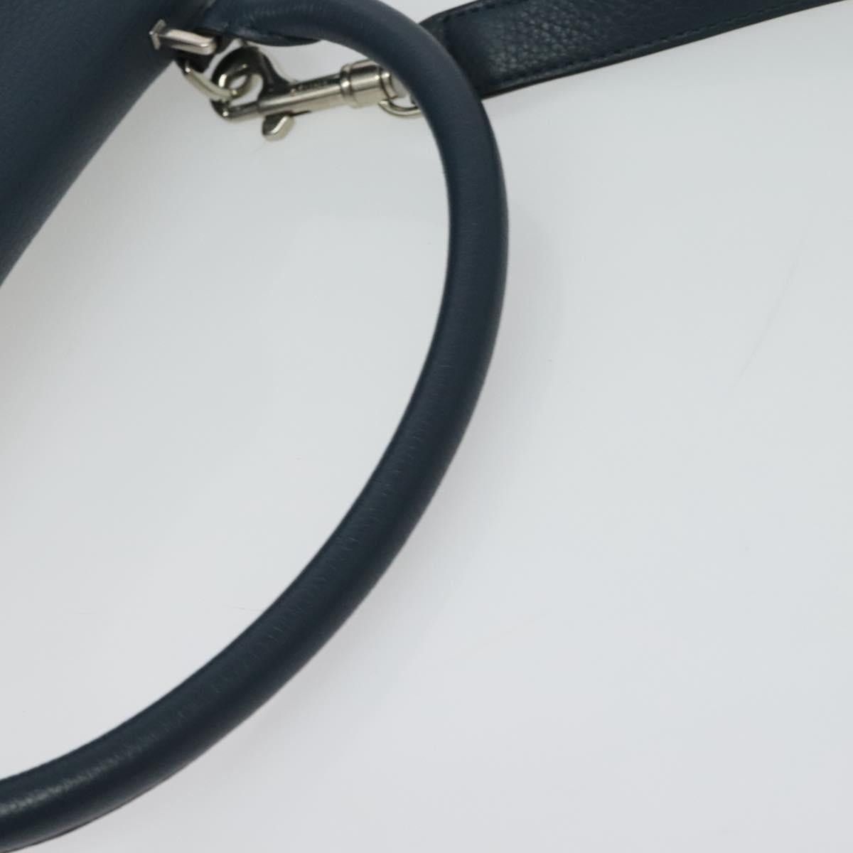 Celine CELINE Trapeze Hand Bag Leather Suede Blue Silver Size ONE SIZE - 7 Thumbnail