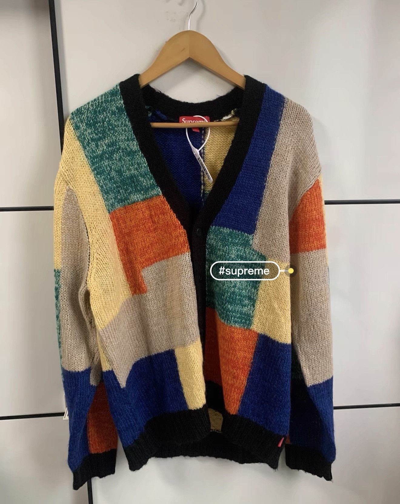 Supreme Supreme Patchwork Mohair Cardigan | Grailed