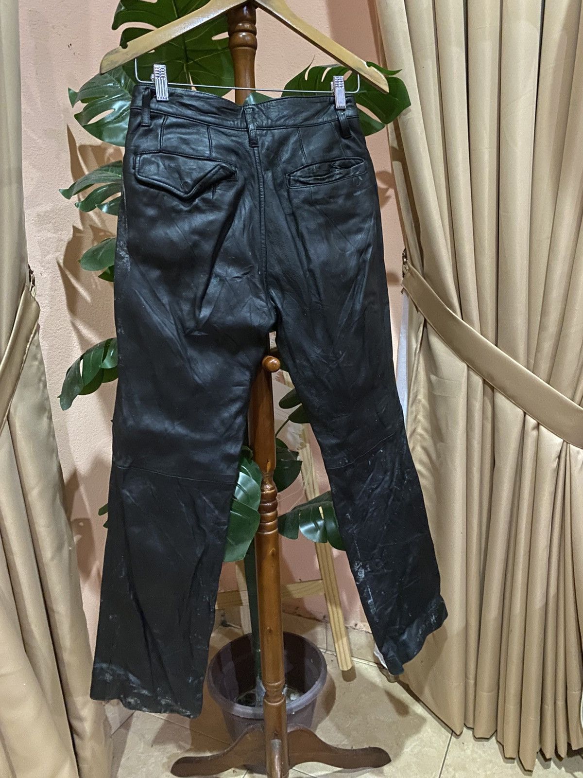 ABAHOUSE ABAHOUSE Black Lamb Leather Pants Japanese Designer Trousers Size US 27 - 8 Thumbnail