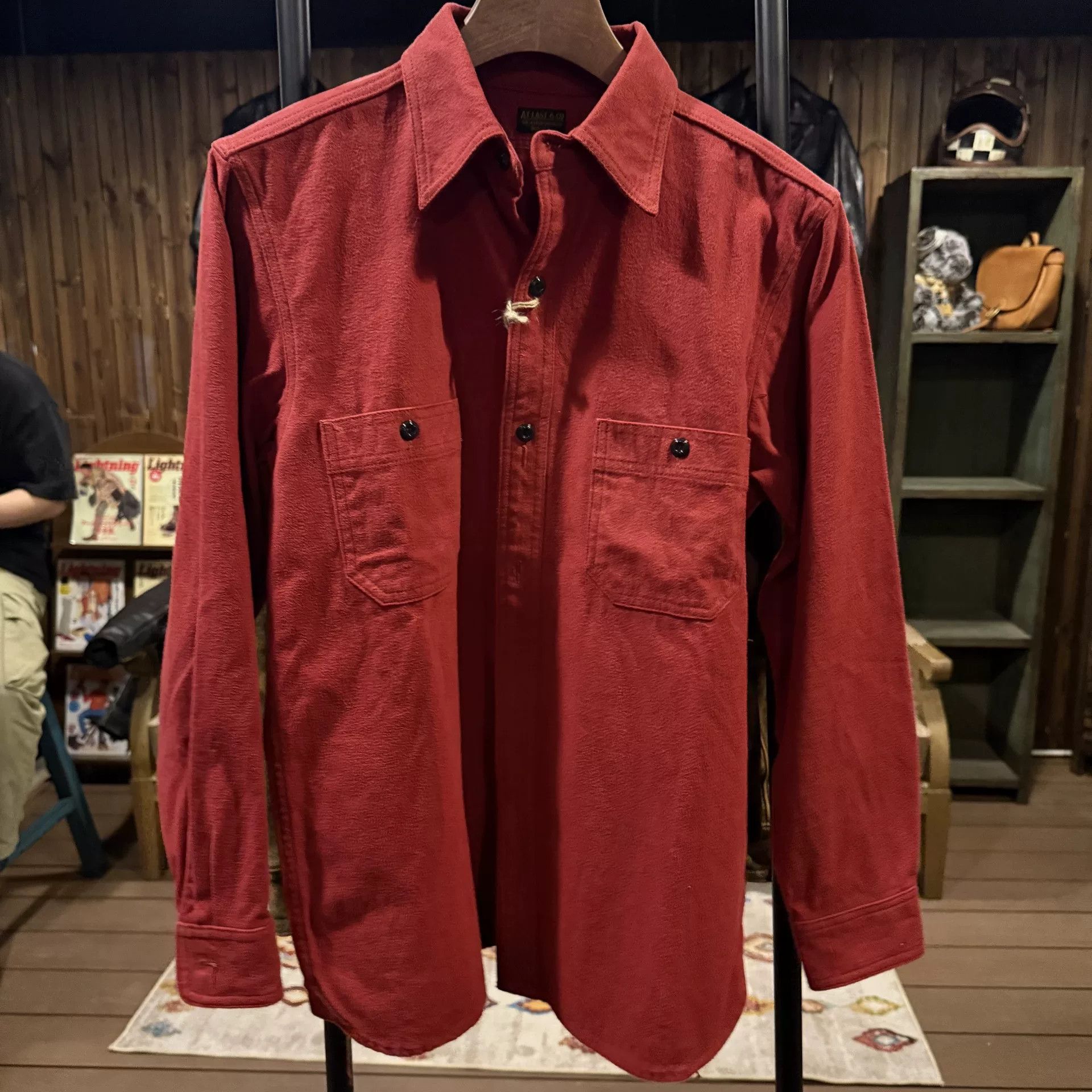 At Last & Co Atlast Co Red Workwear Shirt Size US M / EU 48-50 / 2 - 1 Thumbnail