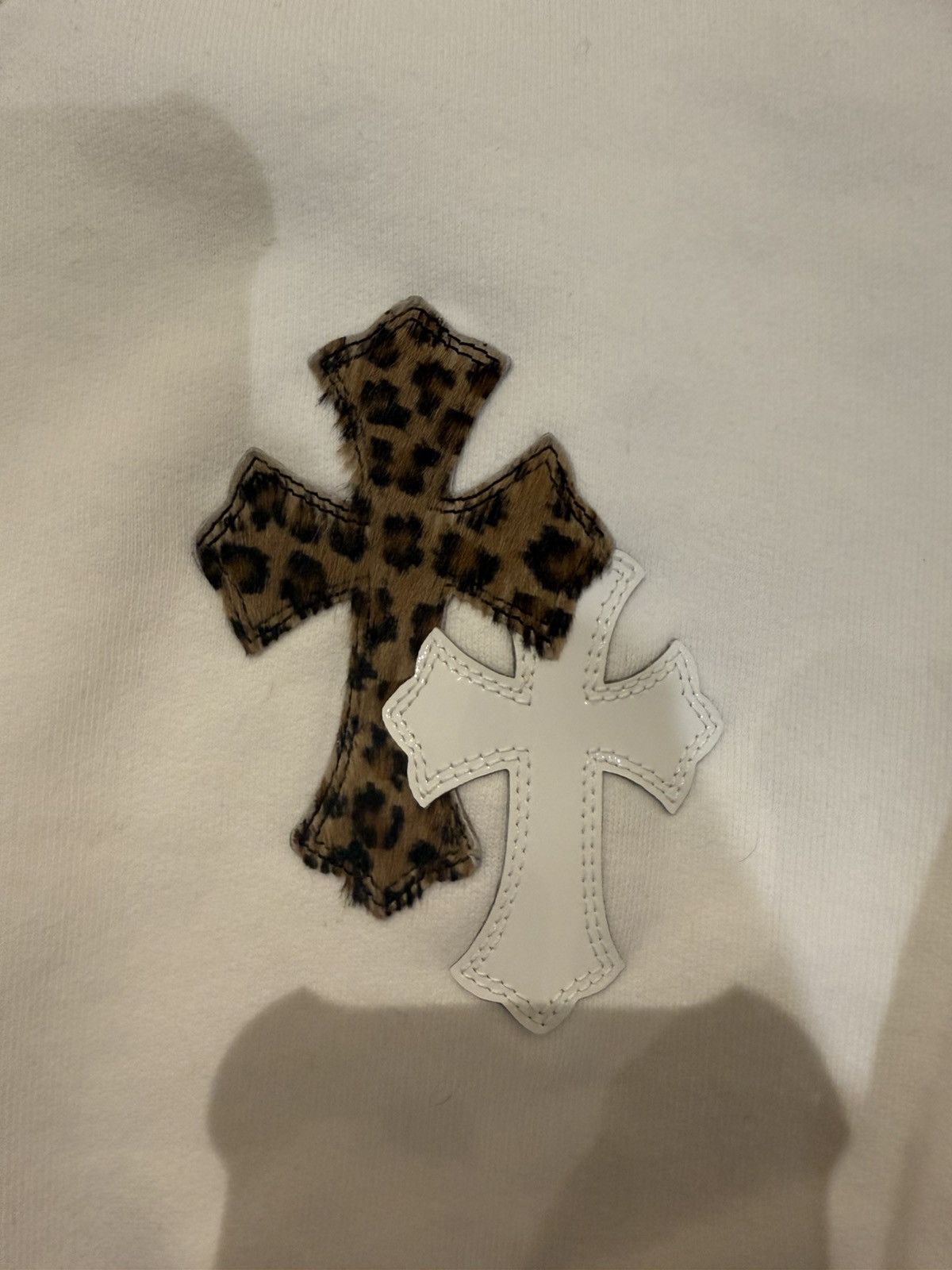 Chrome Hearts 🔥Chrome Hearts White Leopard Cross Patches Crewneck🔥 Size US M / EU 48-50 / 2 - 4 Thumbnail