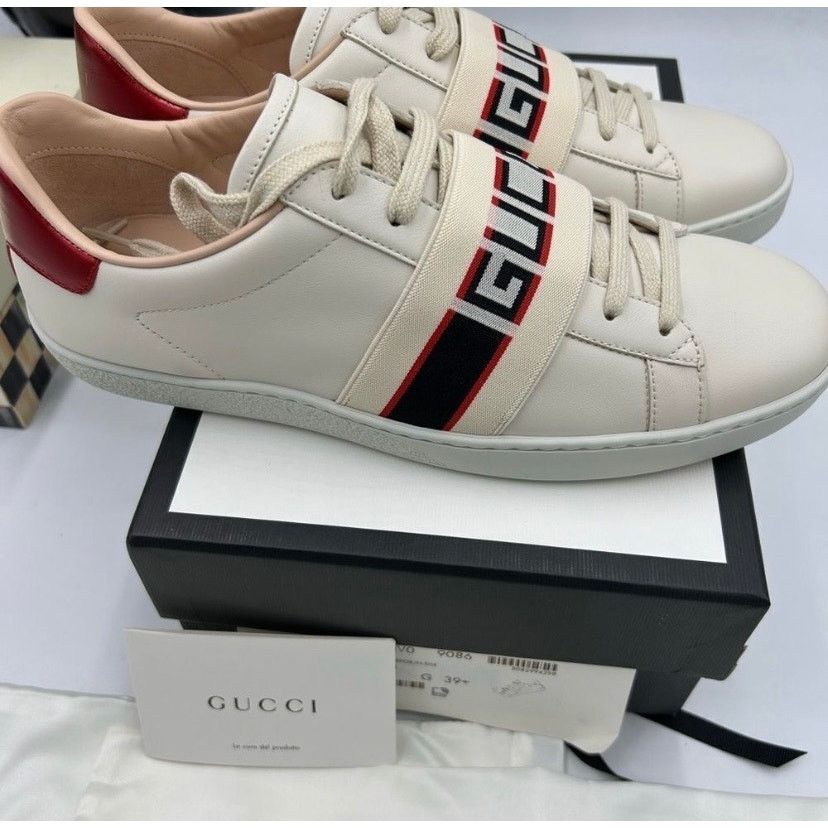 Gucci Women's Gucci ace leather sneakers size 39.5 made in Italy Size US 9.5 / IT 39.5 - 7 Thumbnail