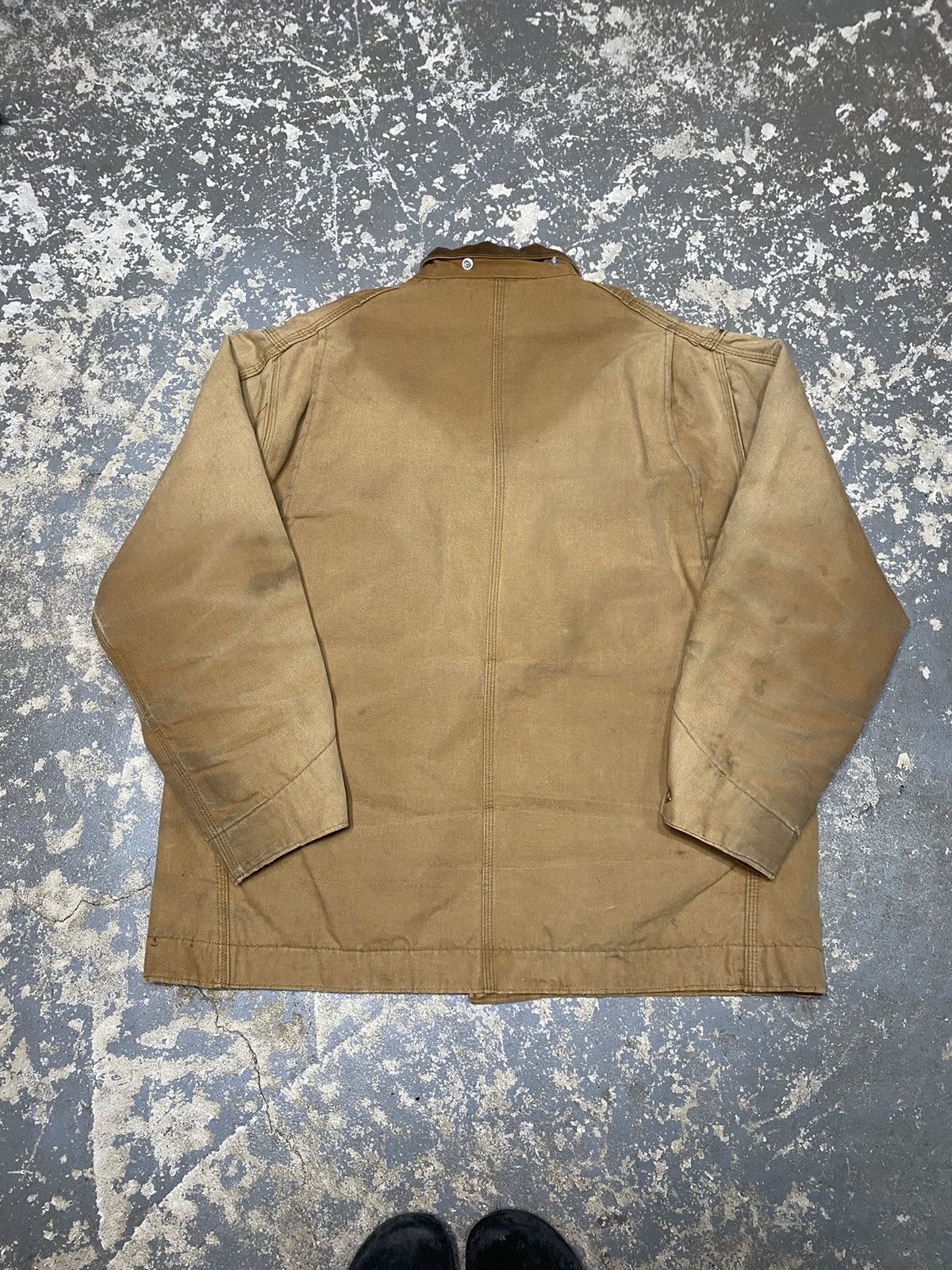 Carhartt × Vintage Vintage Carhartt Tan Insulated Chore Coat Jacket Faded 70s Size US L / EU 52-54 / 3 - 8 Thumbnail