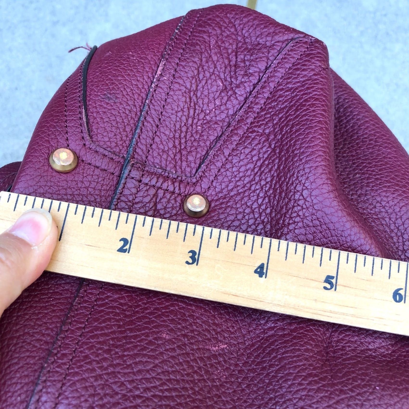 Vintage ANNABEL INGALL Large Isabella Tote Bag Purse Women's Designer Shoulder Burgundy Tote Bag Women 14" W 21" H 4" D Leather N/A Size ONE SIZE - 6 Thumbnail