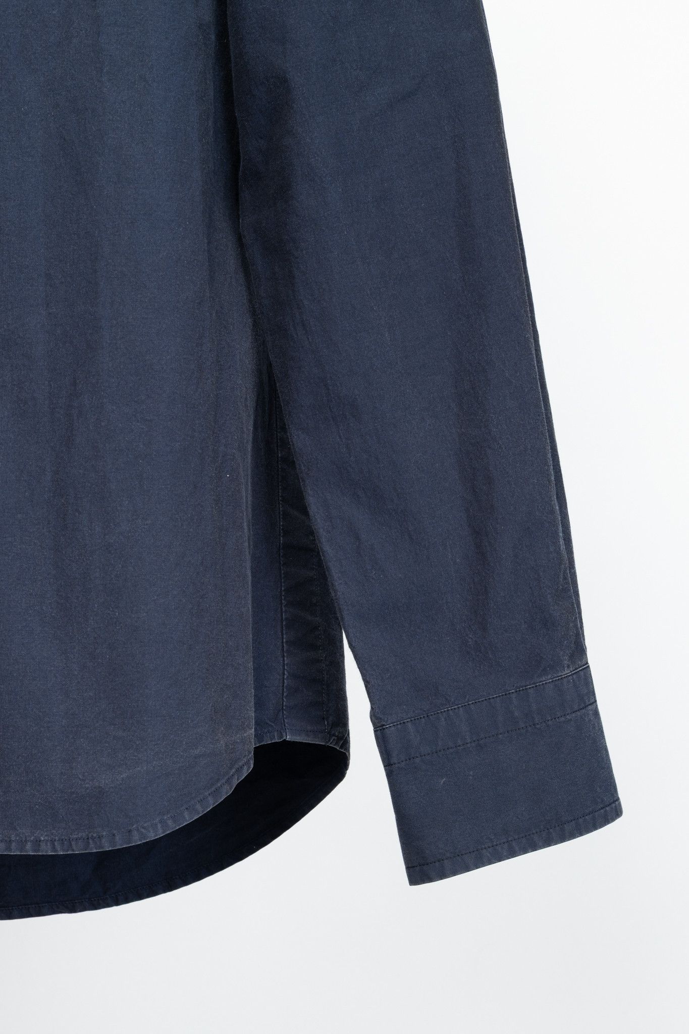 Sacai Sacai Navy Cotton Poplin Buttoned Shirt Size US M / EU 48-50 / 2 - 5 Thumbnail