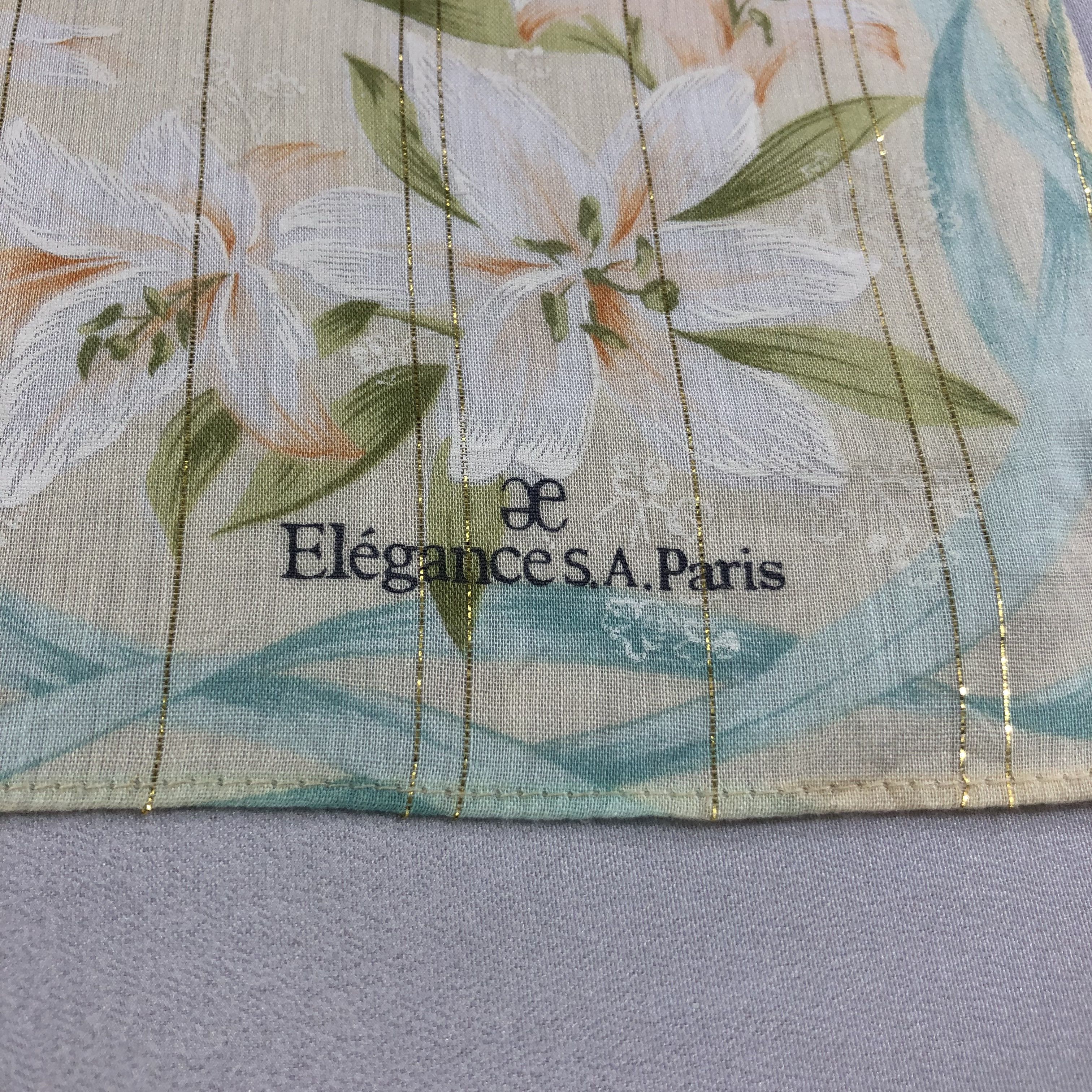 Vintage Elegance S.A Paris Handkerchief Neckerchief Bandana H2024 Size ONE SIZE - 4 Thumbnail