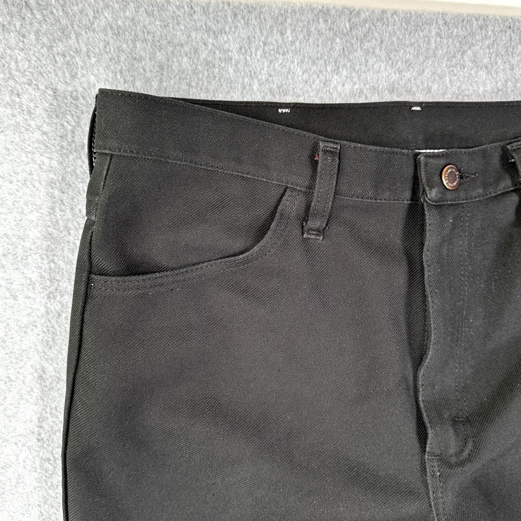 Wrangler Wrangler Black Dress Pants 36X29 Straight Leg Flat Front Pockets Men Size US 36 / EU 52 - 4 Thumbnail
