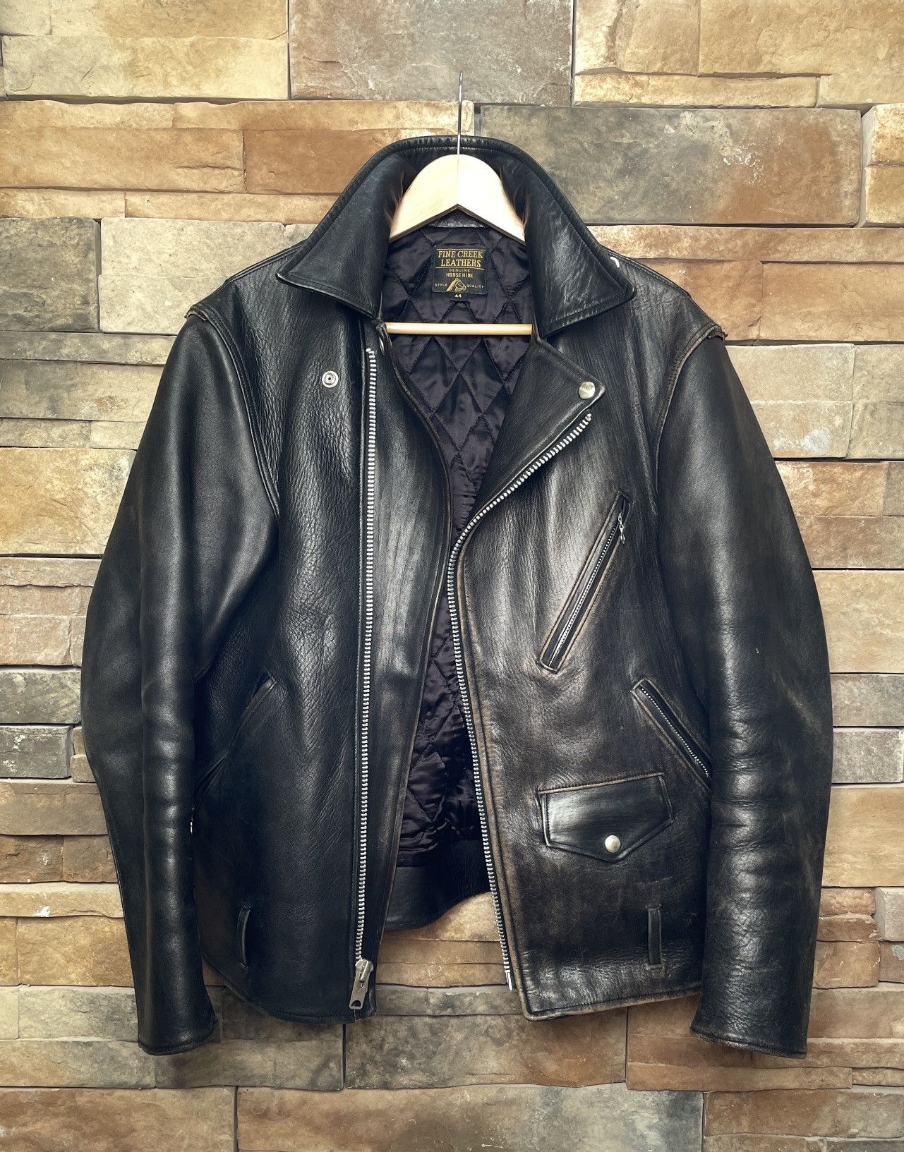 Fine Creek FINE CREEK LEATHERS LEON CUSTOM LEATHER JACKET Size US S / EU 44-46 / 1 - 1 Thumbnail