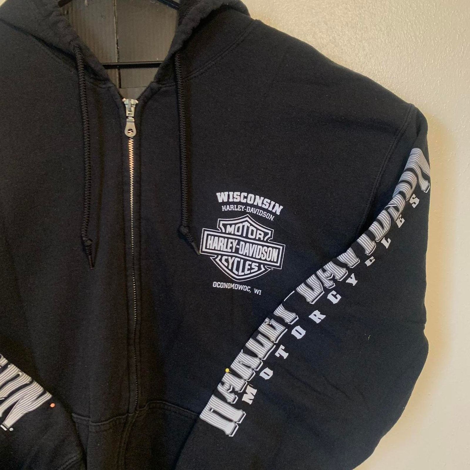 Harley Davidson Vintage Harley Davidson Skull & Eagle Hoodie Size US L / EU 52-54 / 3 - 2 Thumbnail