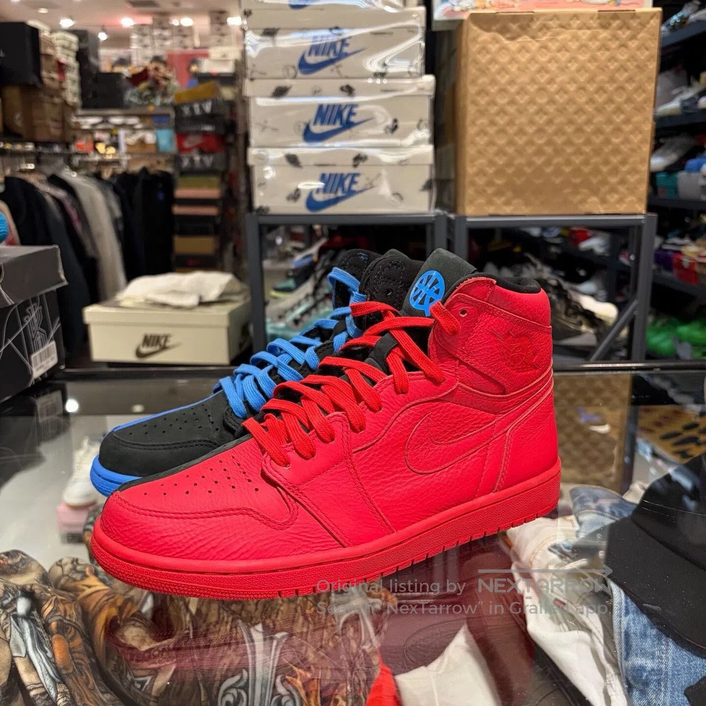 Jordan Brand AJ1 Quai 54 Red Blue. Size US 11 / EU 44 - 1 Thumbnail