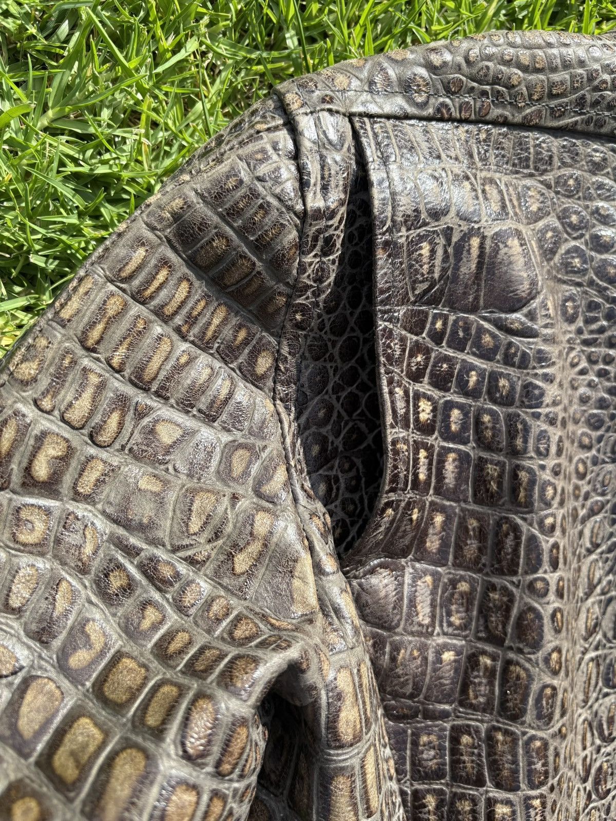 The Viridi-anne The Viridi-Anne Crocodile Leather Motorcycle Jacket Size US S / EU 44-46 / 1 - 8 Thumbnail