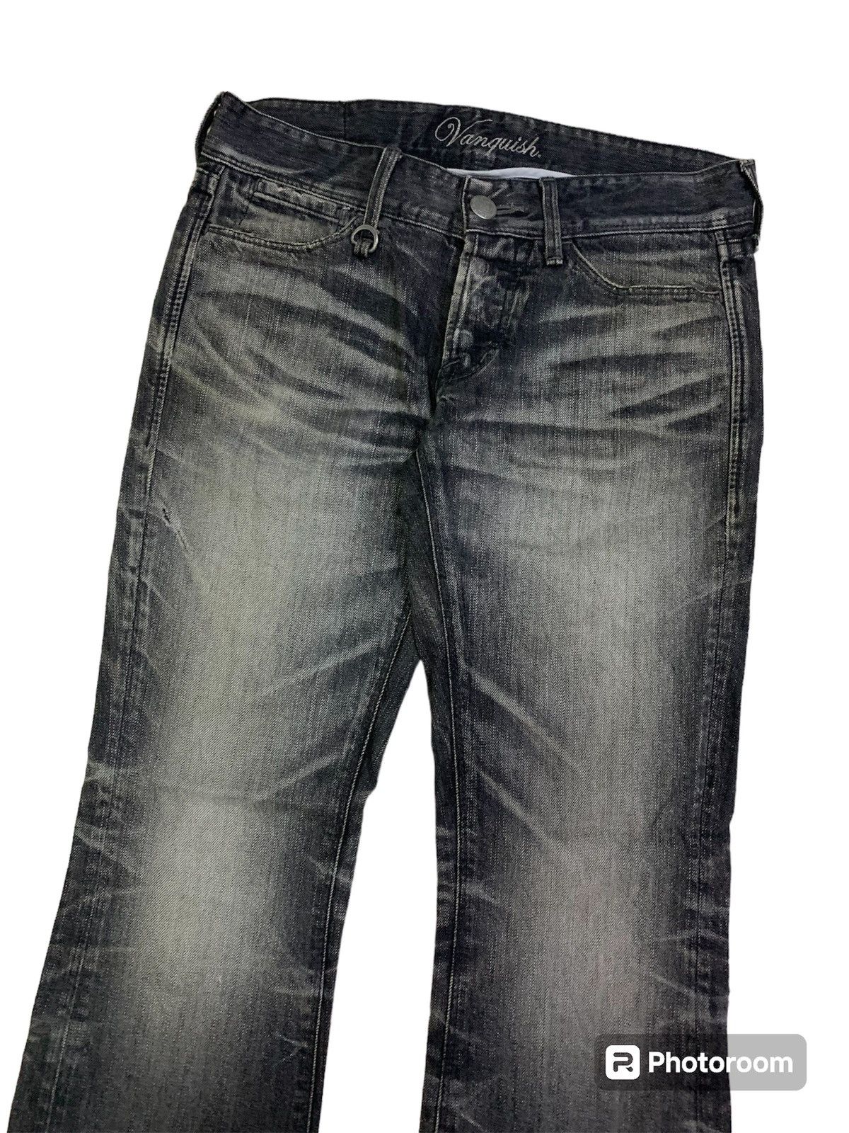 Vanquish 💥Japanese Flare Vanquish Distressed Black Denim Size 30" / US 8 / IT 44 - 5 Thumbnail
