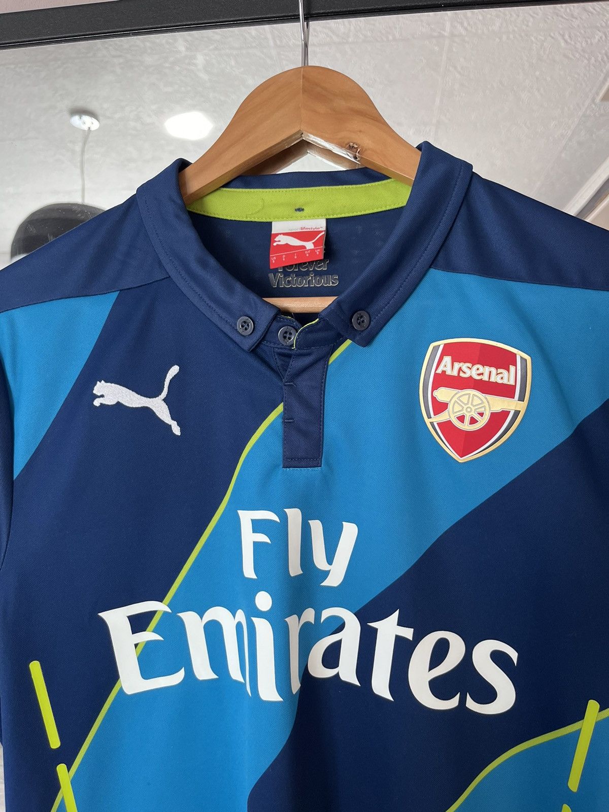 Puma Puma Asenal 17 Alexis Sanchez Polo Home Jersey Blue Size US S / EU 44-46 / 1 - 3 Thumbnail