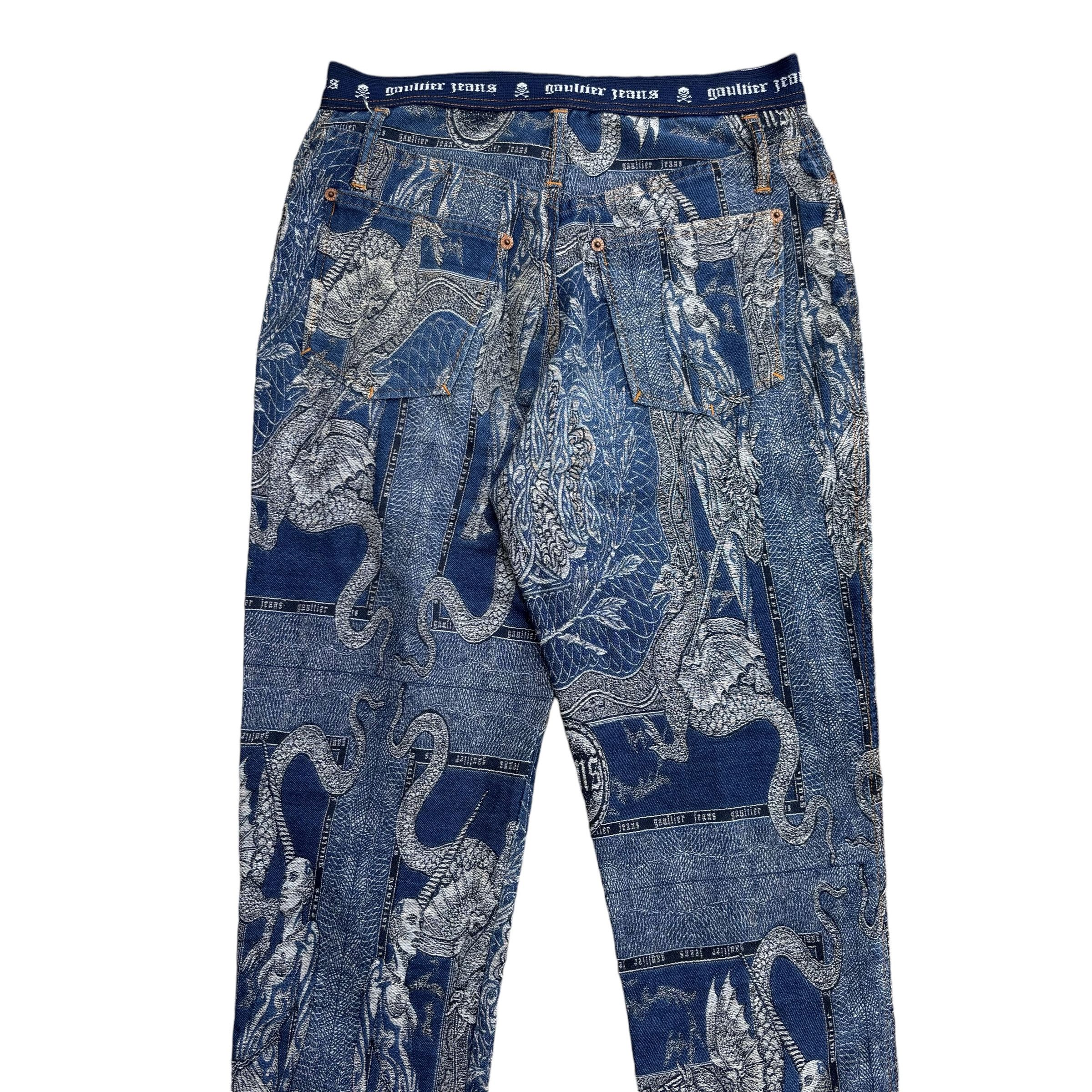 Jean Paul Gaultier FW 95 Jean Paul Gaultier Dragon Tattoo Pants Size US 28 / EU 44 - 6 Thumbnail