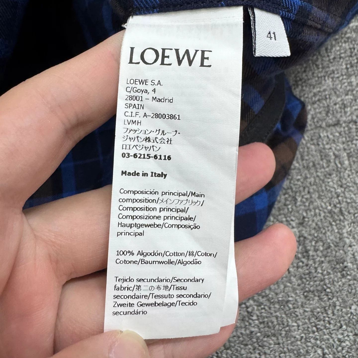 Loewe Loewe Plaid Long Sleeve Shirt. Size US L / EU 52-54 / 3 - 4 Thumbnail