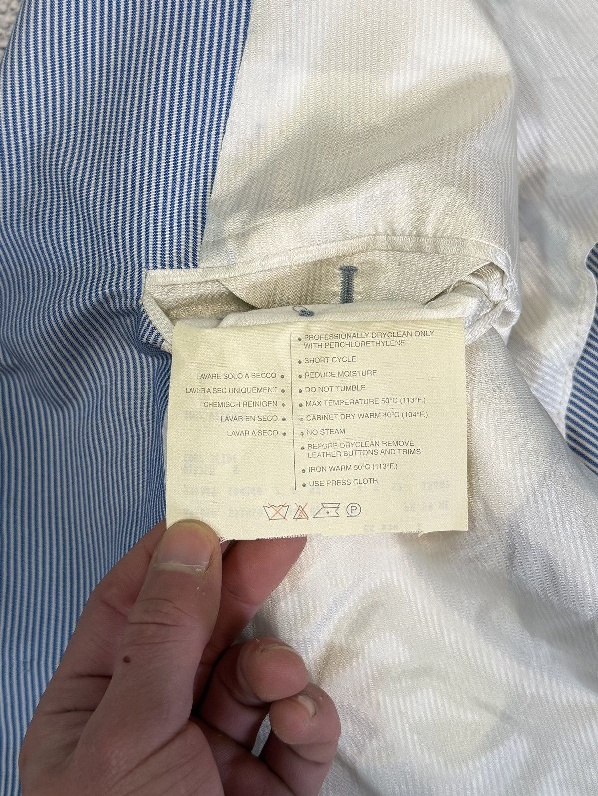 Ermenegildo Zegna Ermenegildo Zegna Soft Silk Blazer 52R Seersucker Luxury Size 42R - 8 Thumbnail