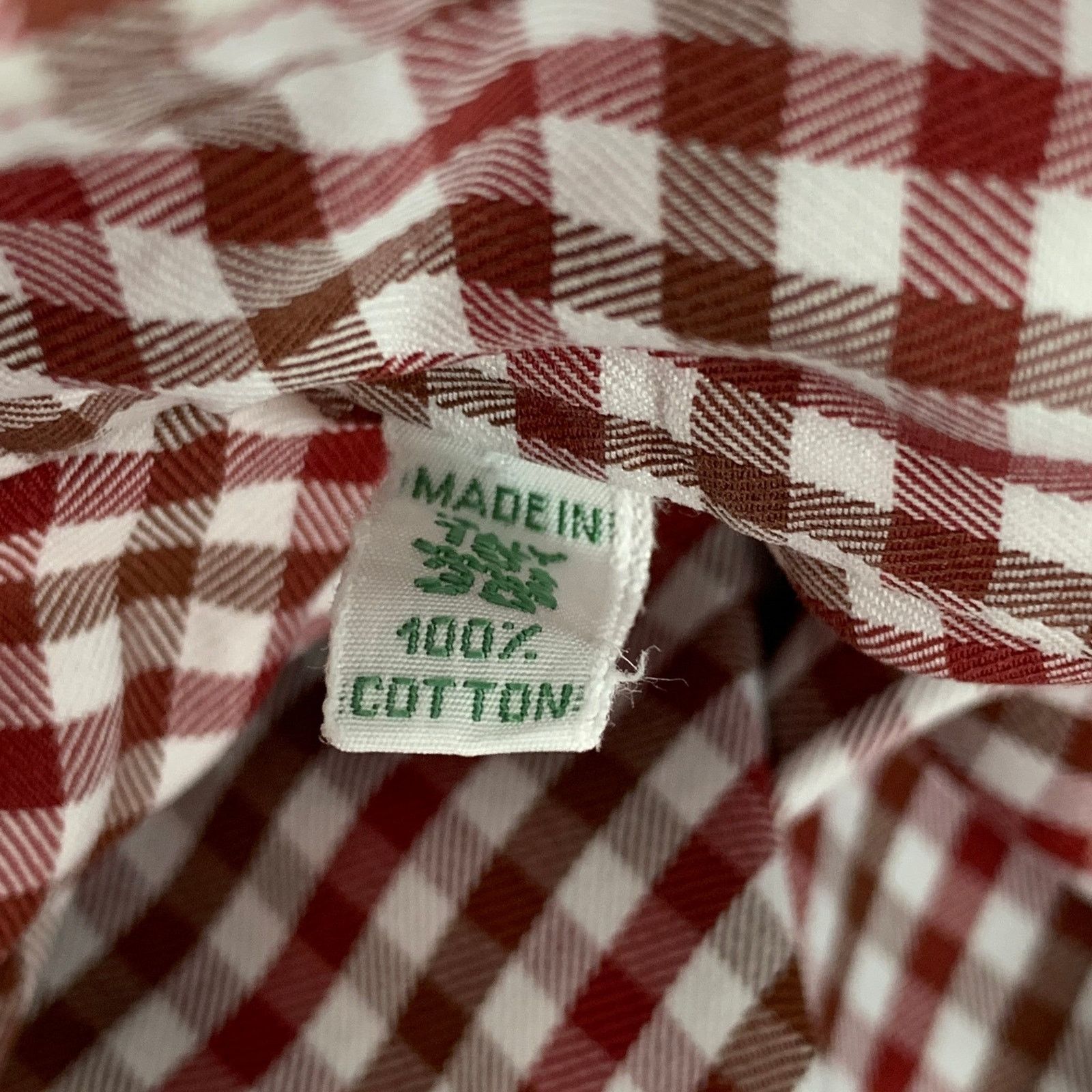 Other Size M White Burgundy Checkered Cotton Long Sleeve Shirt Size US M / EU 48-50 / 2 - 4 Thumbnail