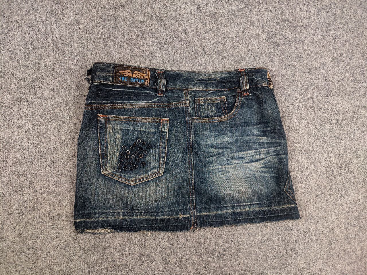 If Six Was Nine If Six Was Nine Sexy Vintage Japan Denim Mini Skirt Y2K Size 29" - 9 Thumbnail