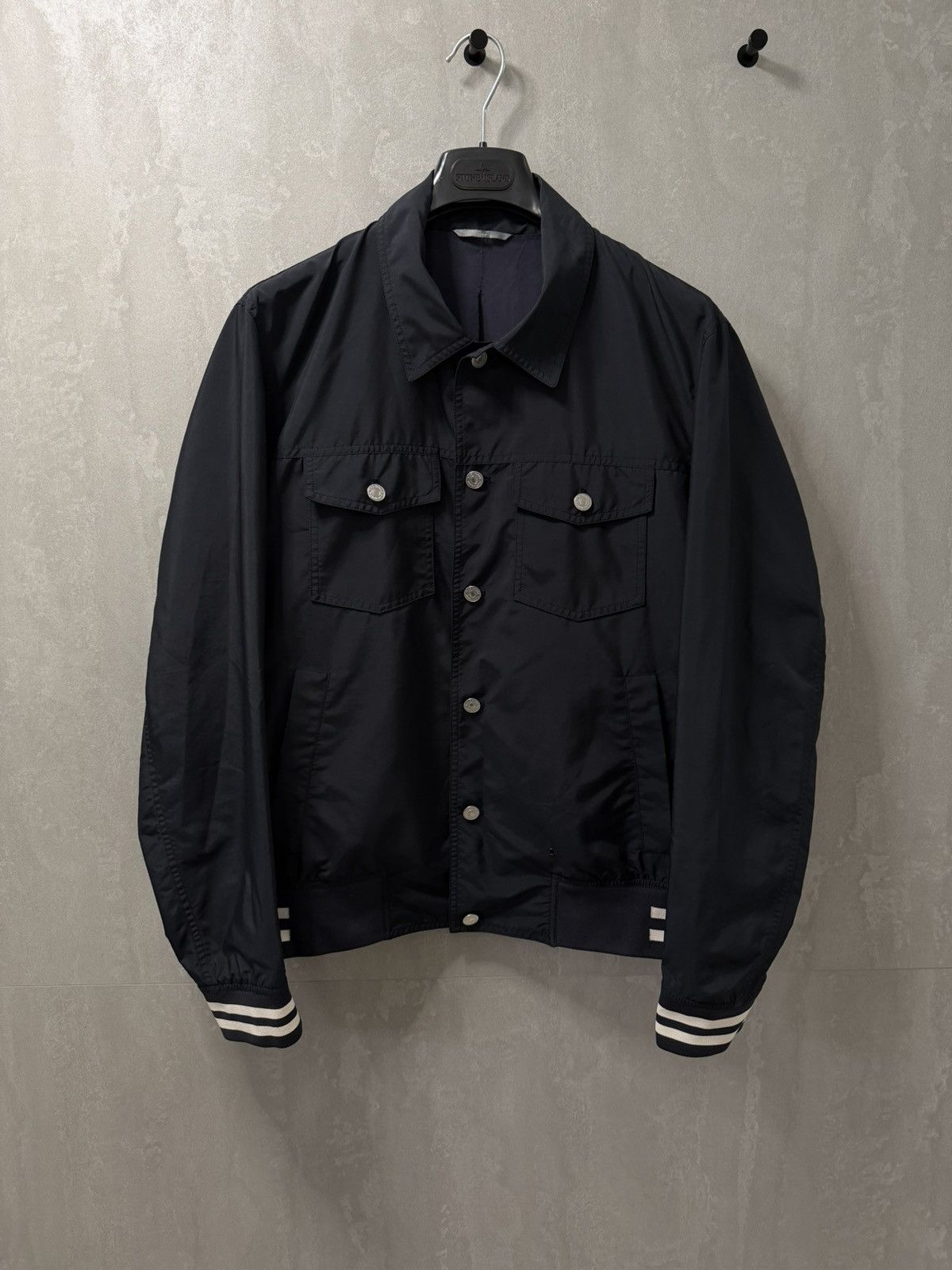Dior Authentic Dior Men’s Navy Bomber Jacket Size 52 Button Front Size US L / EU 52-54 / 3 - 1 Thumbnail