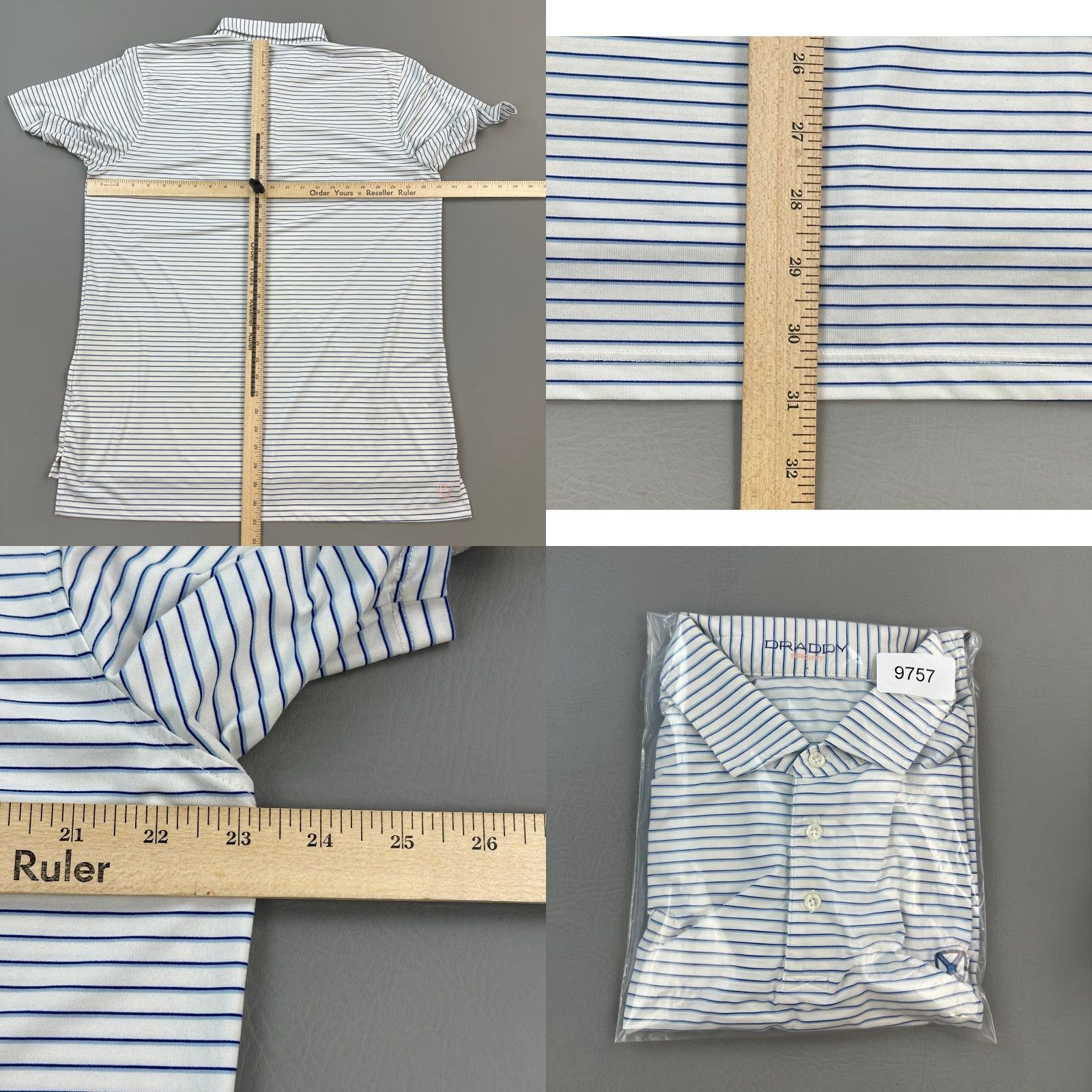 Vintage B Draddy Sport Polo Shirt Mens Large White Stripe Embroidered Logo Golf USA Made Shirt Mens Large White Stripe Logo Embroidered Golf USA Made Size US L / EU 52-54 / 3 - 8 Thumbnail