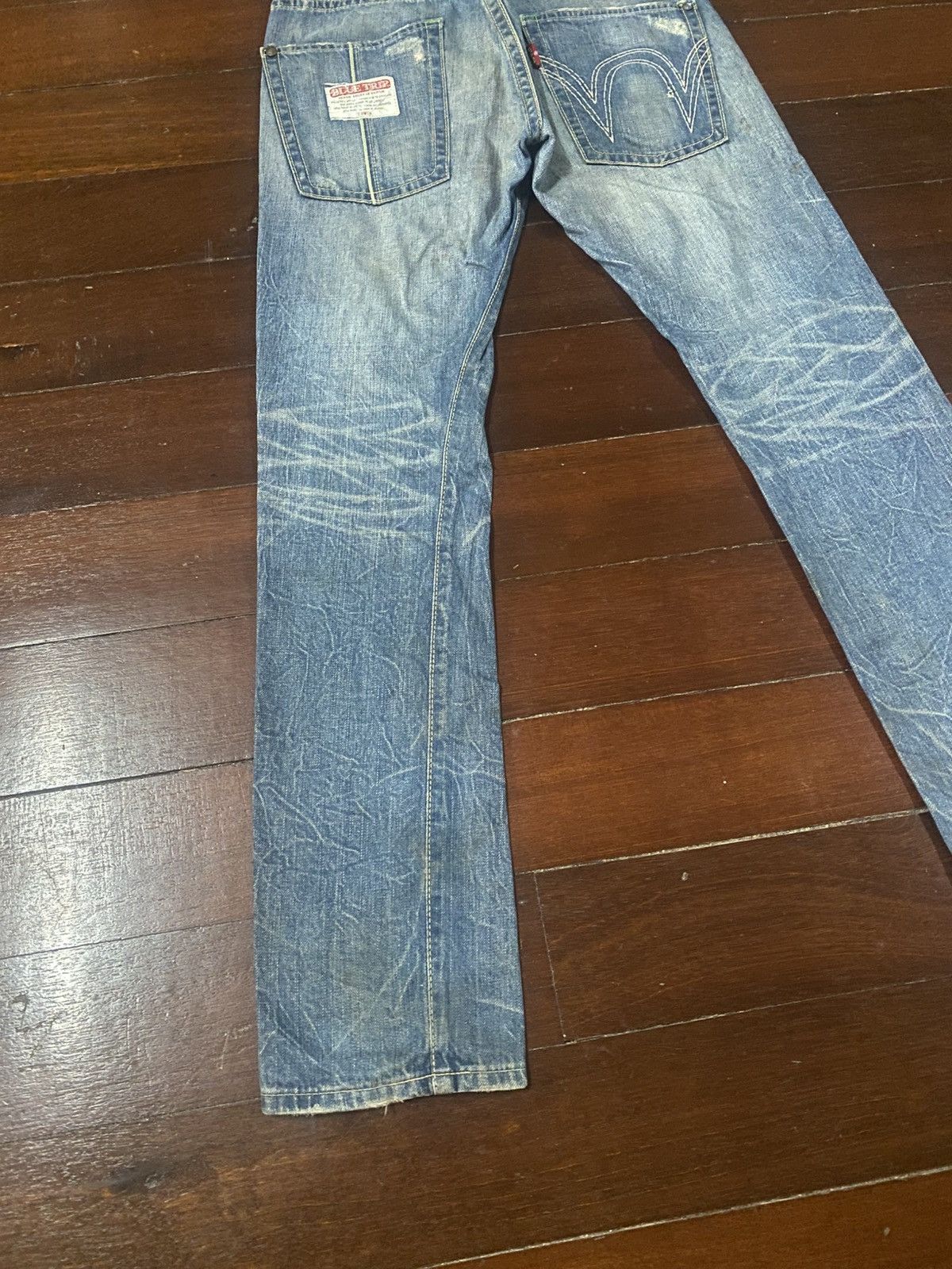 Edwin Fire Edwin bluetrip Flare Distressed Denim mud wash faded Size US 34 / EU 50 - 10 Thumbnail