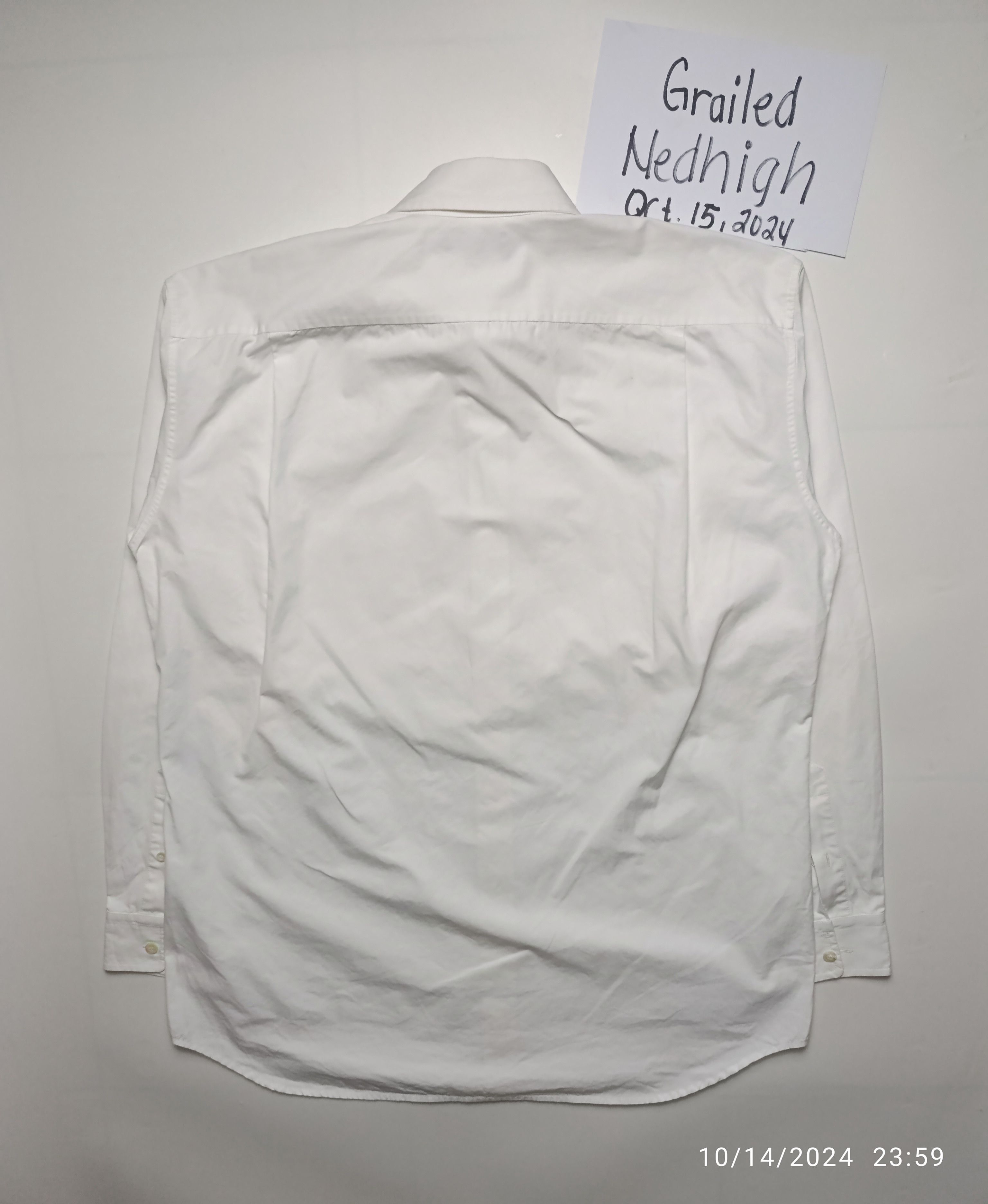 Balenciaga BALENCIAGA S/S 2020 RUBBER LOGO COLLAR CLASSIC SHIRT Size US L / EU 52-54 / 3 - 11 Thumbnail