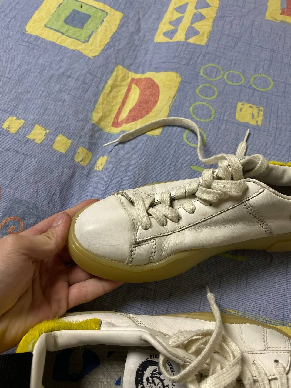 Diesel 2000s Archive Japanese Leather Sneakers Diesel Y2K Size US 7 / IT 37 - 8 Thumbnail