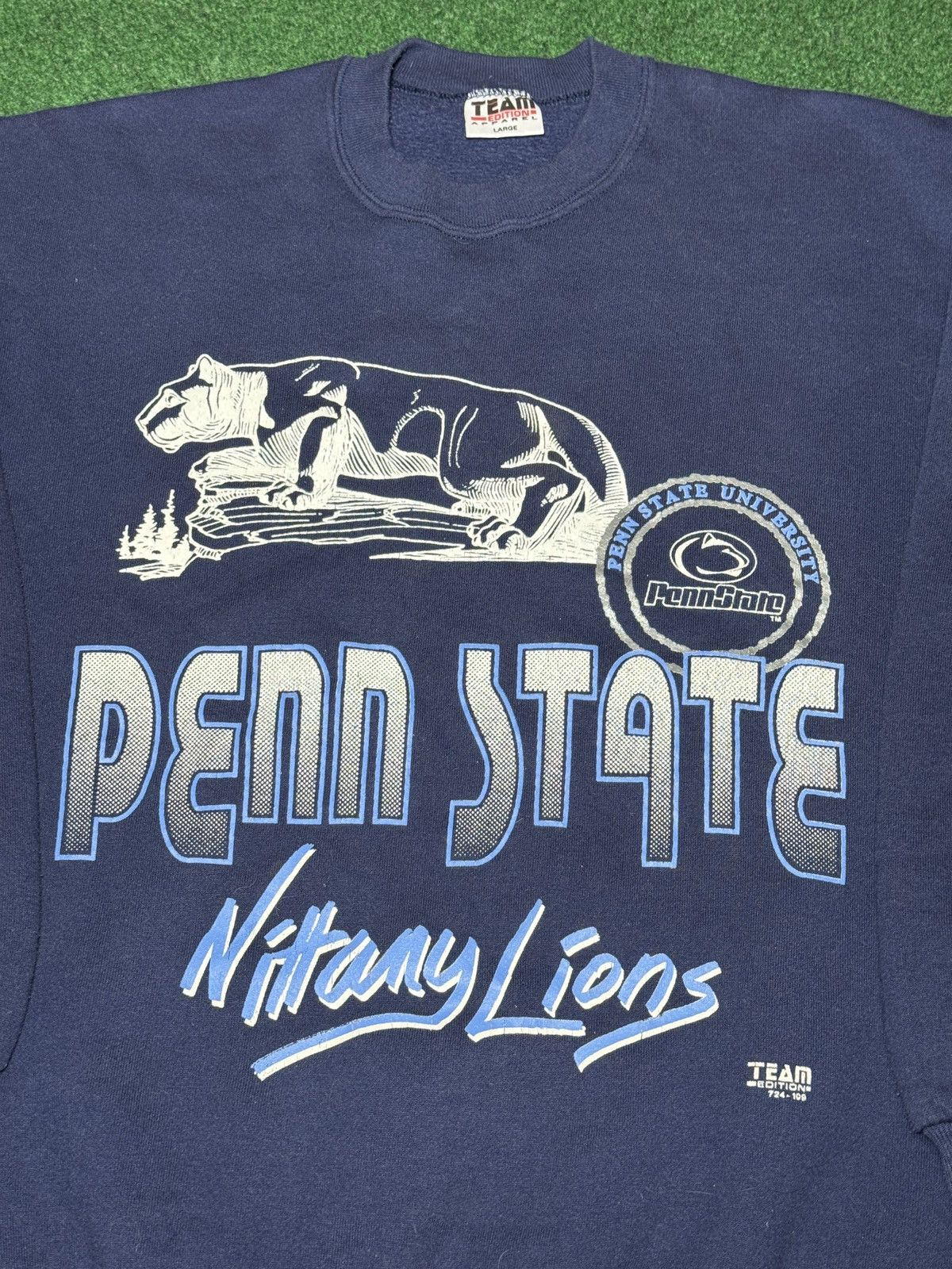 Vintage Vintage 90s Penn State Nittany Lions Lrg Retro Sweatshirt Size US L / EU 52-54 / 3 - 2 Thumbnail