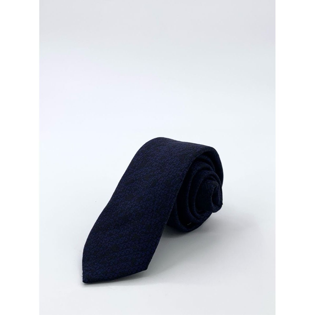 Dior Dior Navy Blue Patterned Silk Tie 153cm Size ONE SIZE - 1 Thumbnail
