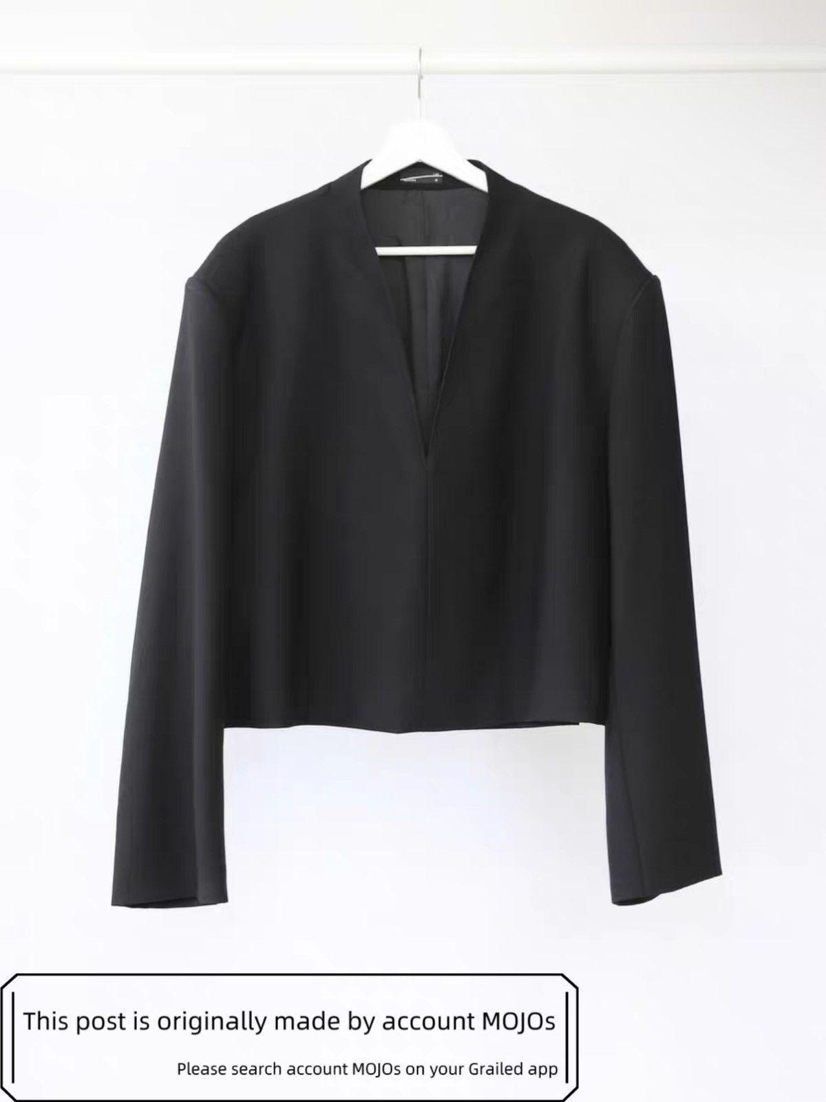 Sz 46 Lad Musician 22SS Black Wool Gabardine Jacket mojos86