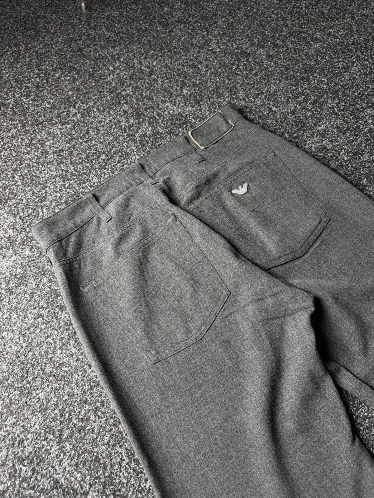 Armani Luxury 00s Armani Jeans Comfort Fit Grey Wool Blend Pants Size US 32 / EU 48 - 18 Thumbnail