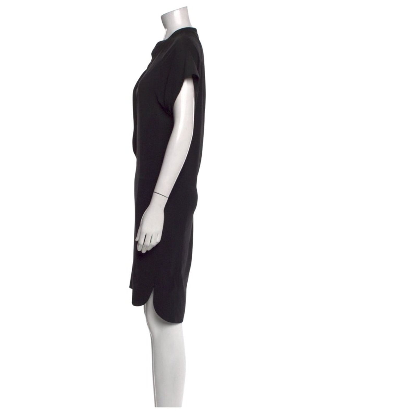 Vince Vince Black Crepe Shift Dress – Size Large (US 10) Size M / US 6-8 / IT 42-44 - 2 Thumbnail