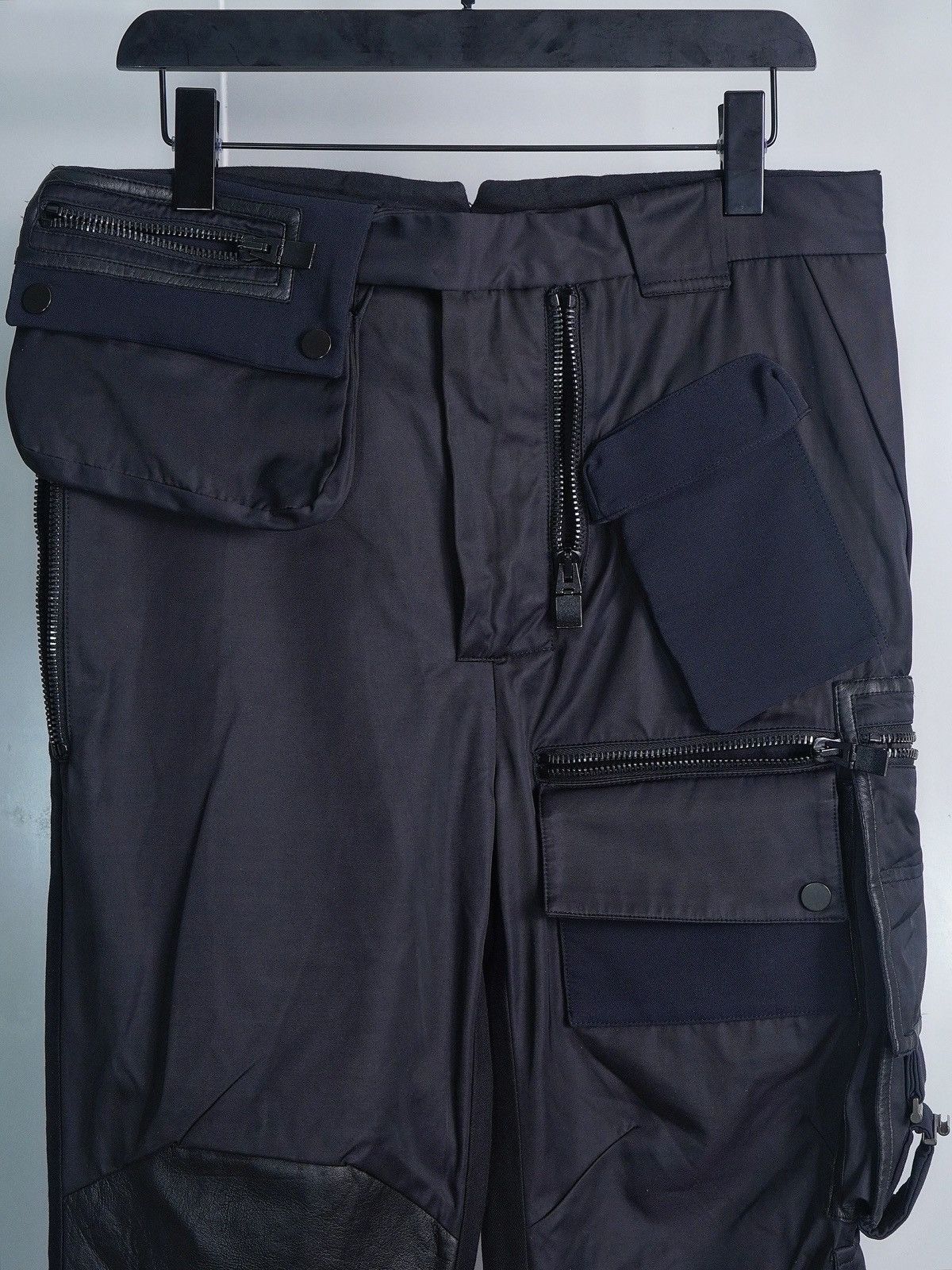 Balenciaga SS16 Tapered Leather-Satin Cargo Pants Size US 33 - 4 Thumbnail