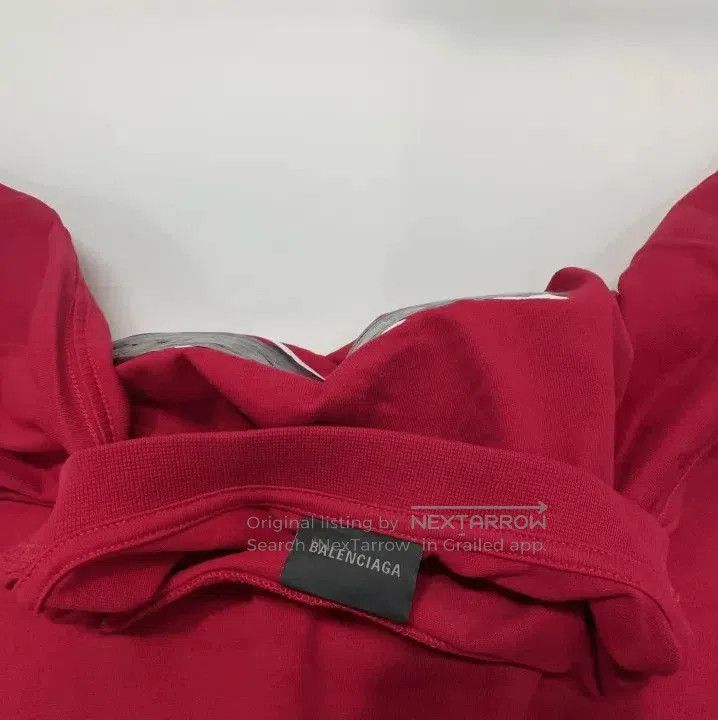 Balenciaga Balenciaga Red Logo Short Sleeve T. Size US XL / EU 56 / 4 - 7 Thumbnail