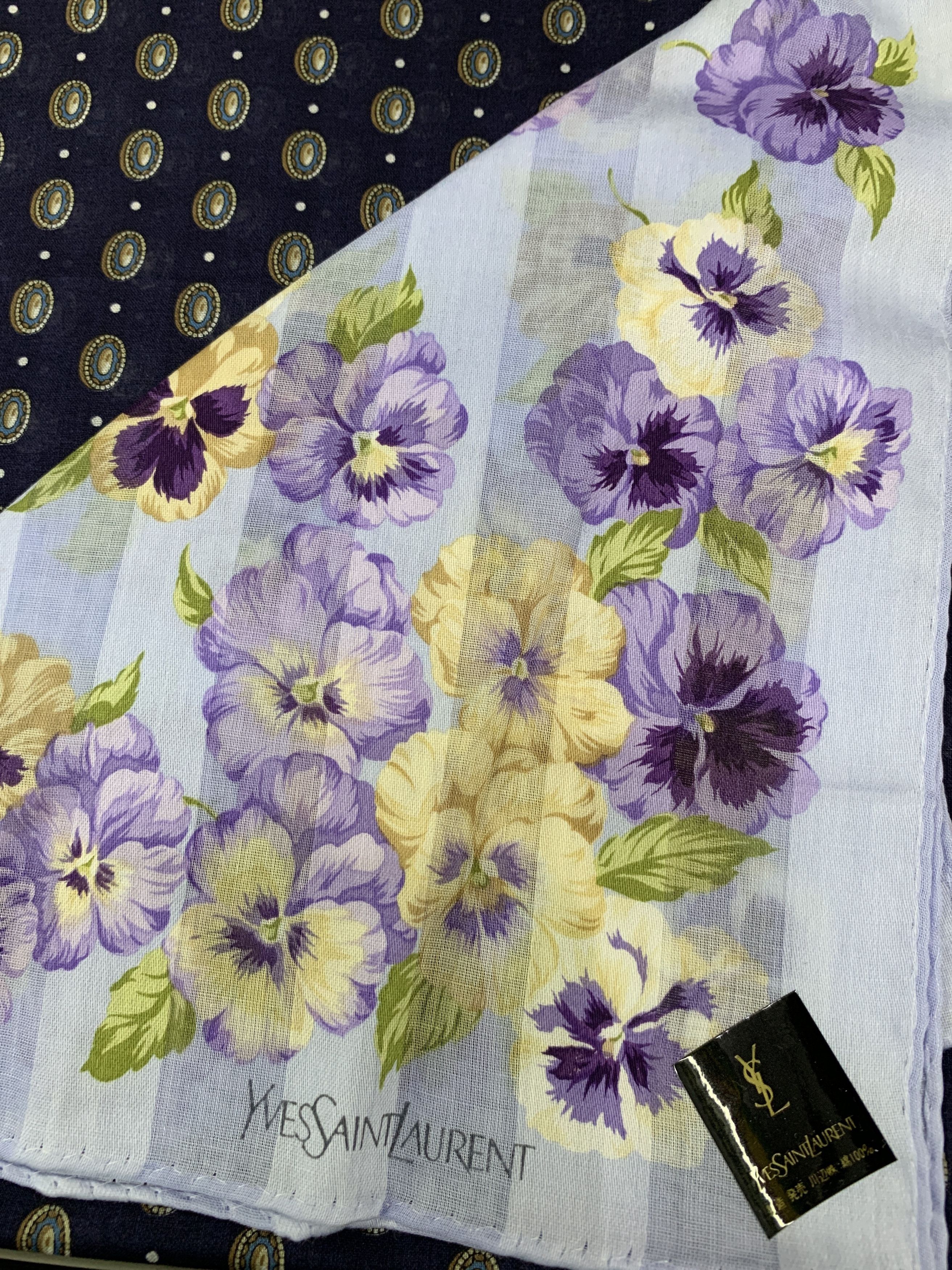 Yves Saint Laurent Yves Saint Laurent Handkerchief / Neckerchief HKA1023 Size ONE SIZE - 3 Thumbnail