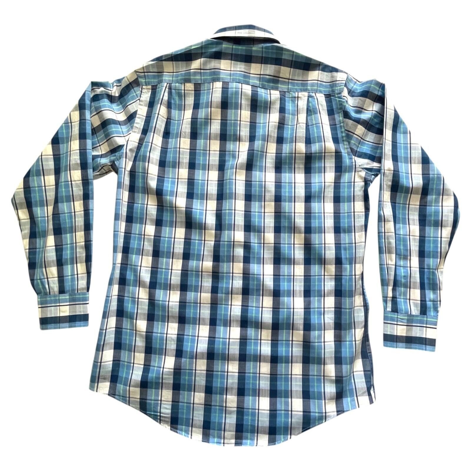Southern Tide Southern Tide LS Shirt Mens MEDIUM Blue Plaid Classic Fit Size US M / EU 48-50 / 2 - 2 Thumbnail