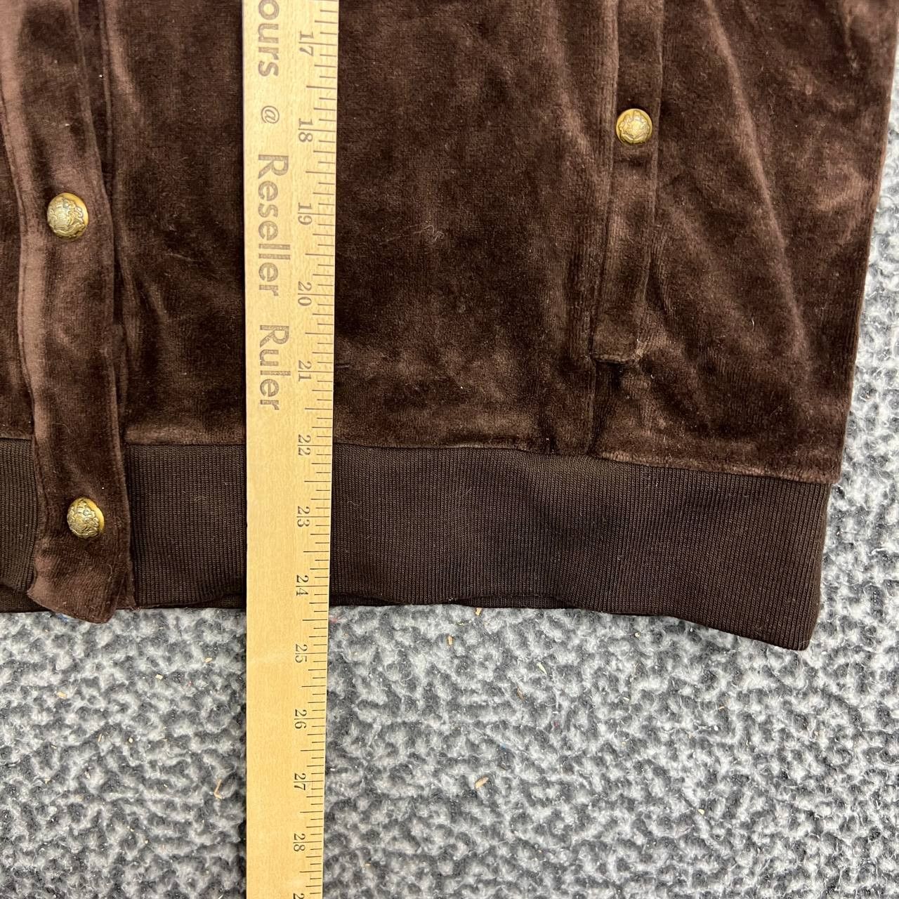 Lauren Ralph Lauren Lauren Ralph Lauren Jacket Women XL Brown Velour Snap Button Size XL / US 12-14 / IT 48-50 - 6 Thumbnail