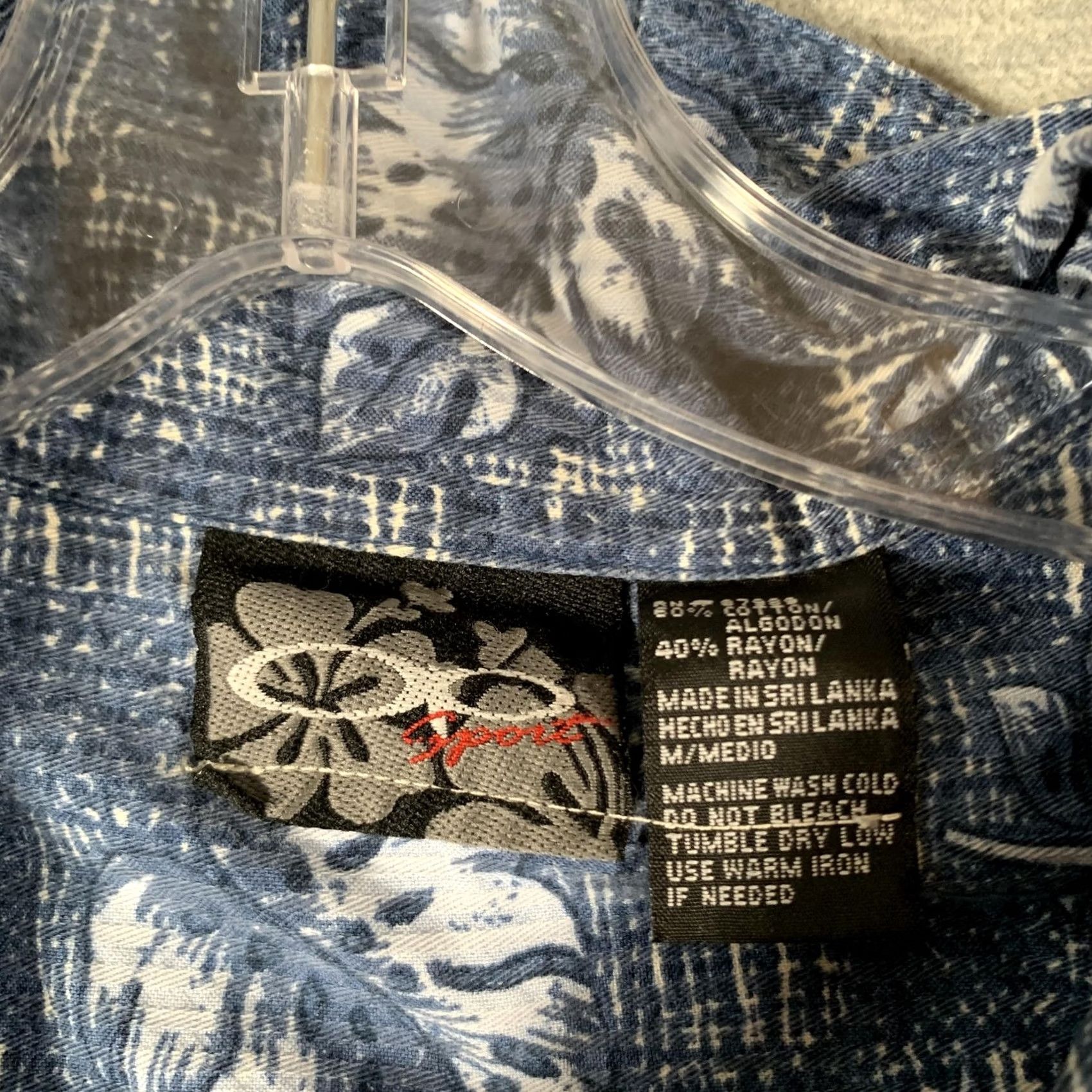 ALOHAS Op Sport Hawaiian Shirt Mens Medium Blue Floral Short Sleeve Button Front Aloha Size US M / EU 48-50 / 2 - 5 Thumbnail