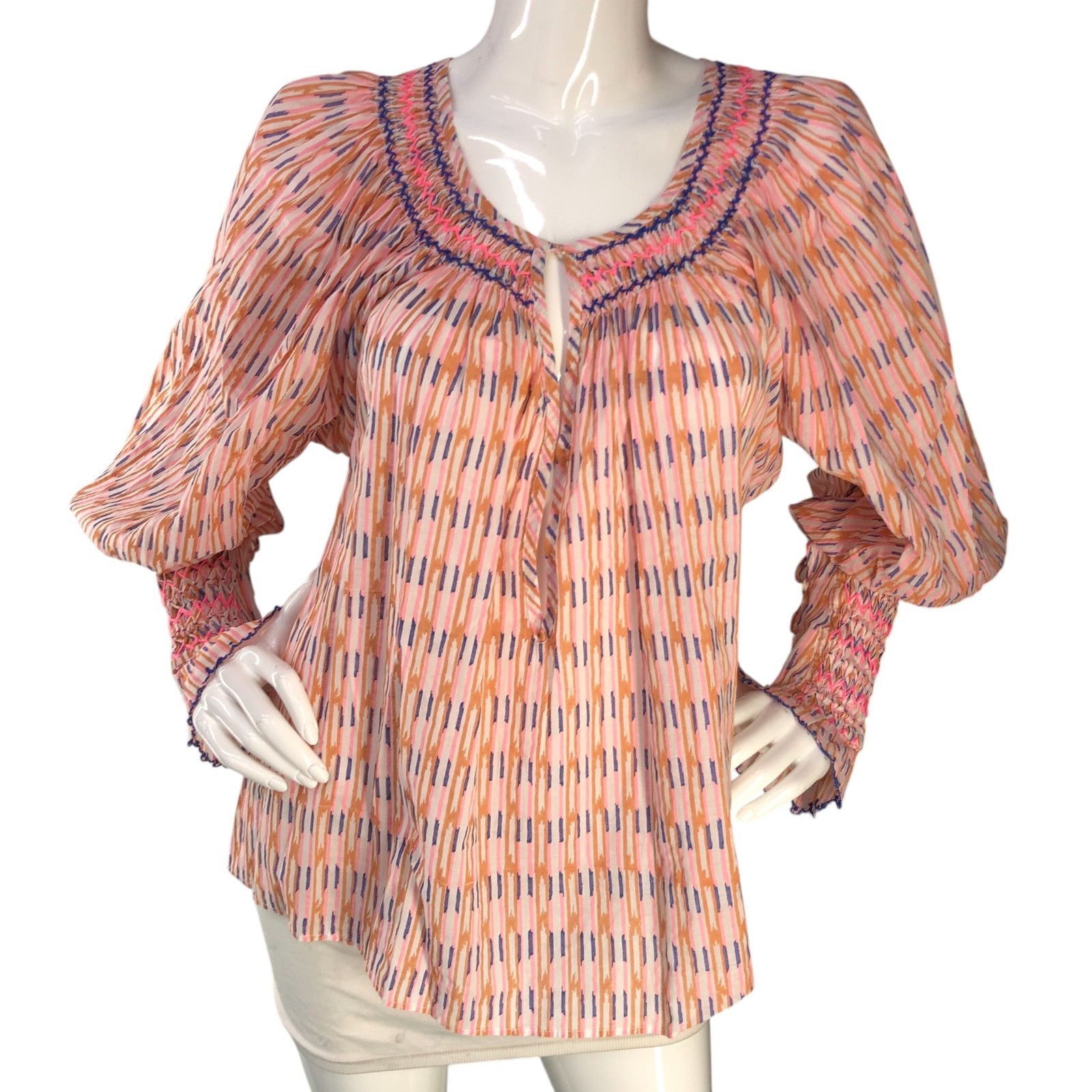 Other Thierry Colson Size XS Top Valeska Blouse Smocked Sleeve Size XS / US 0-2 / IT 36-38 - 11 Thumbnail