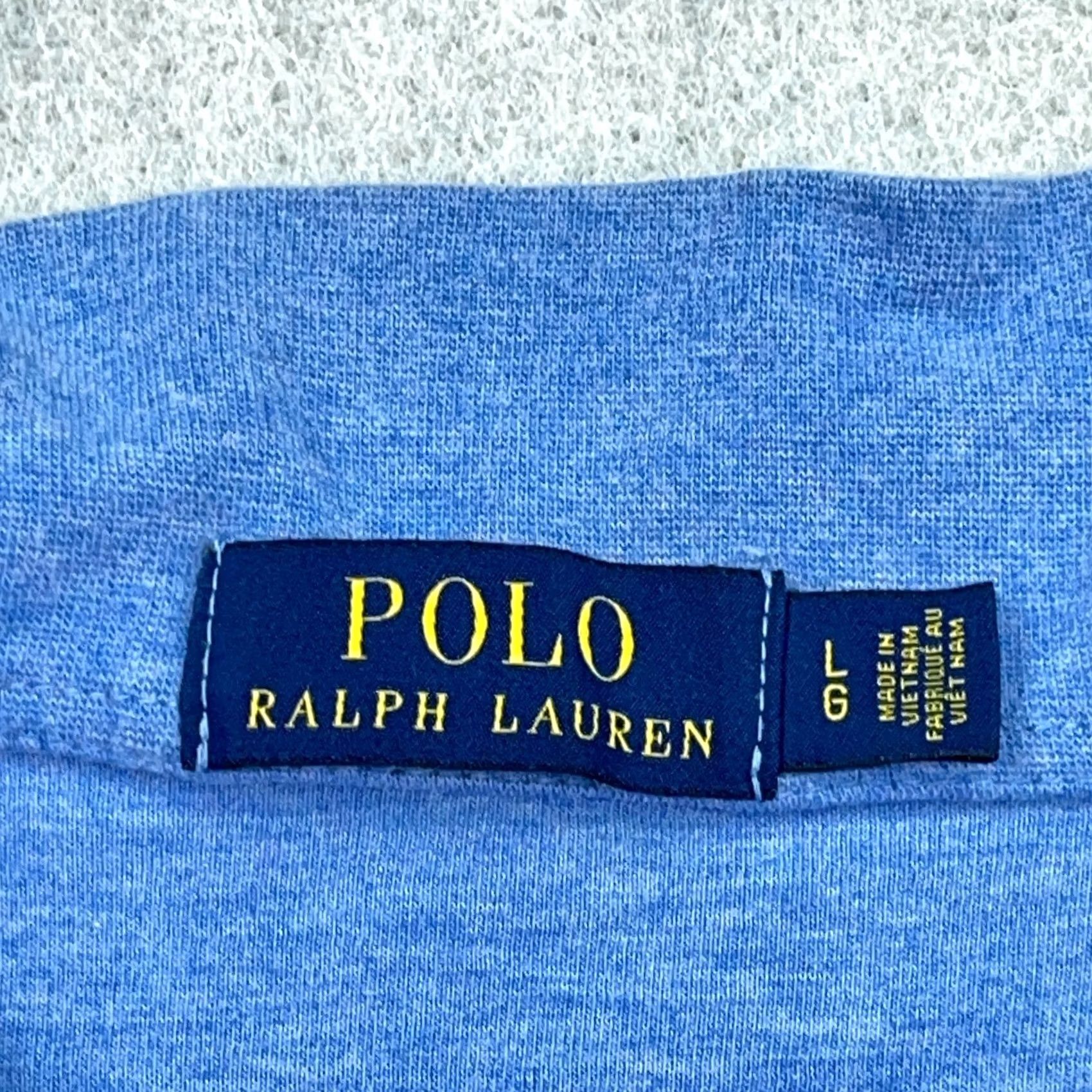 Polo Ralph Lauren Polo Ralph Lauren Sweater Men L Light Blue 1/4 Zip Pullover Logo Embroidered Knit Warm Casual Shirt Size US L / EU 52-54 / 3 - 3 Thumbnail